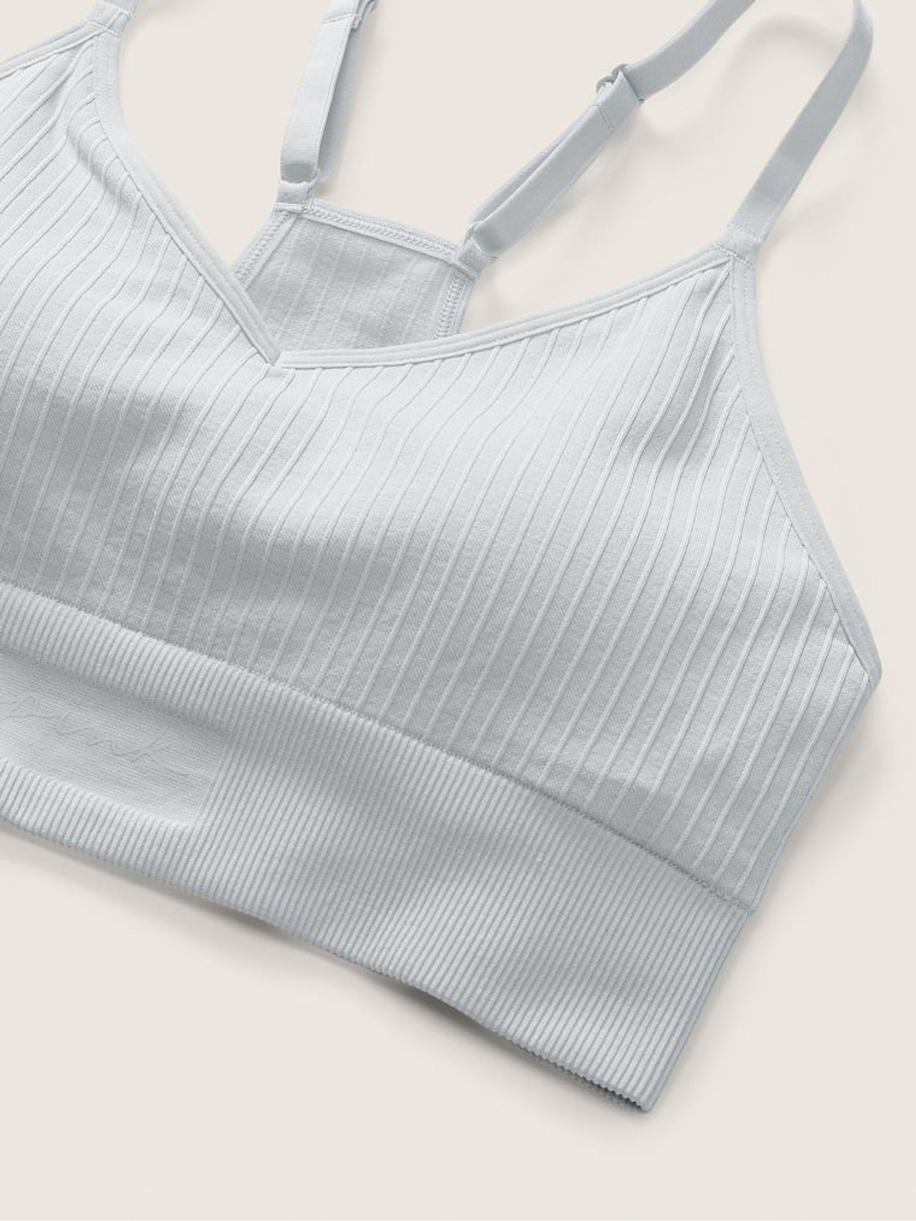 Tinted Grey Seamless Lightly Lined Low Impact Sports Bra - Image 2 of 2