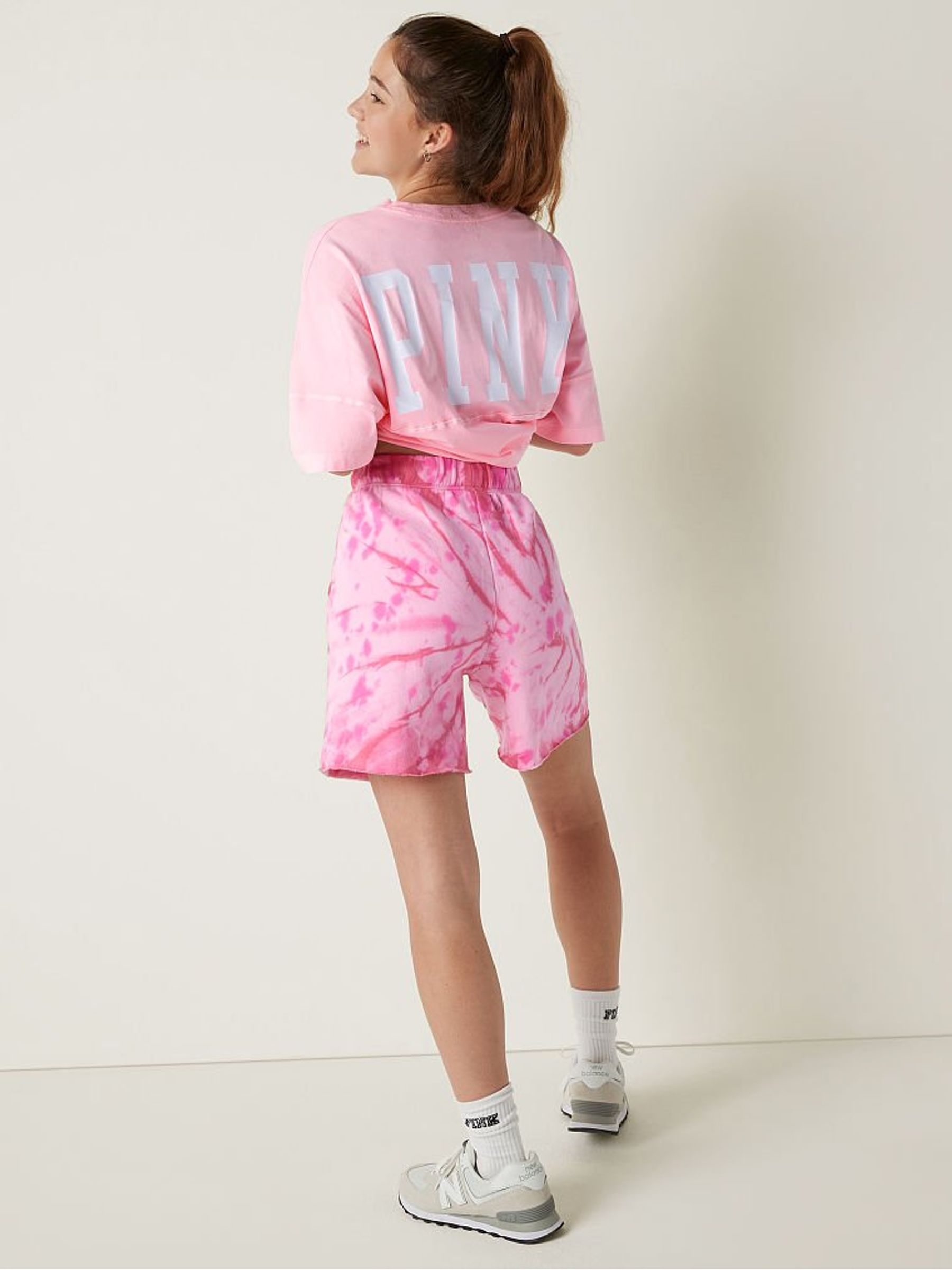Pink Daisy Spiral Tie Dye Dad Short - Image 2 of 4 Pink Daisy Spiral Tie Dye Dad Short - Image 2 of 4