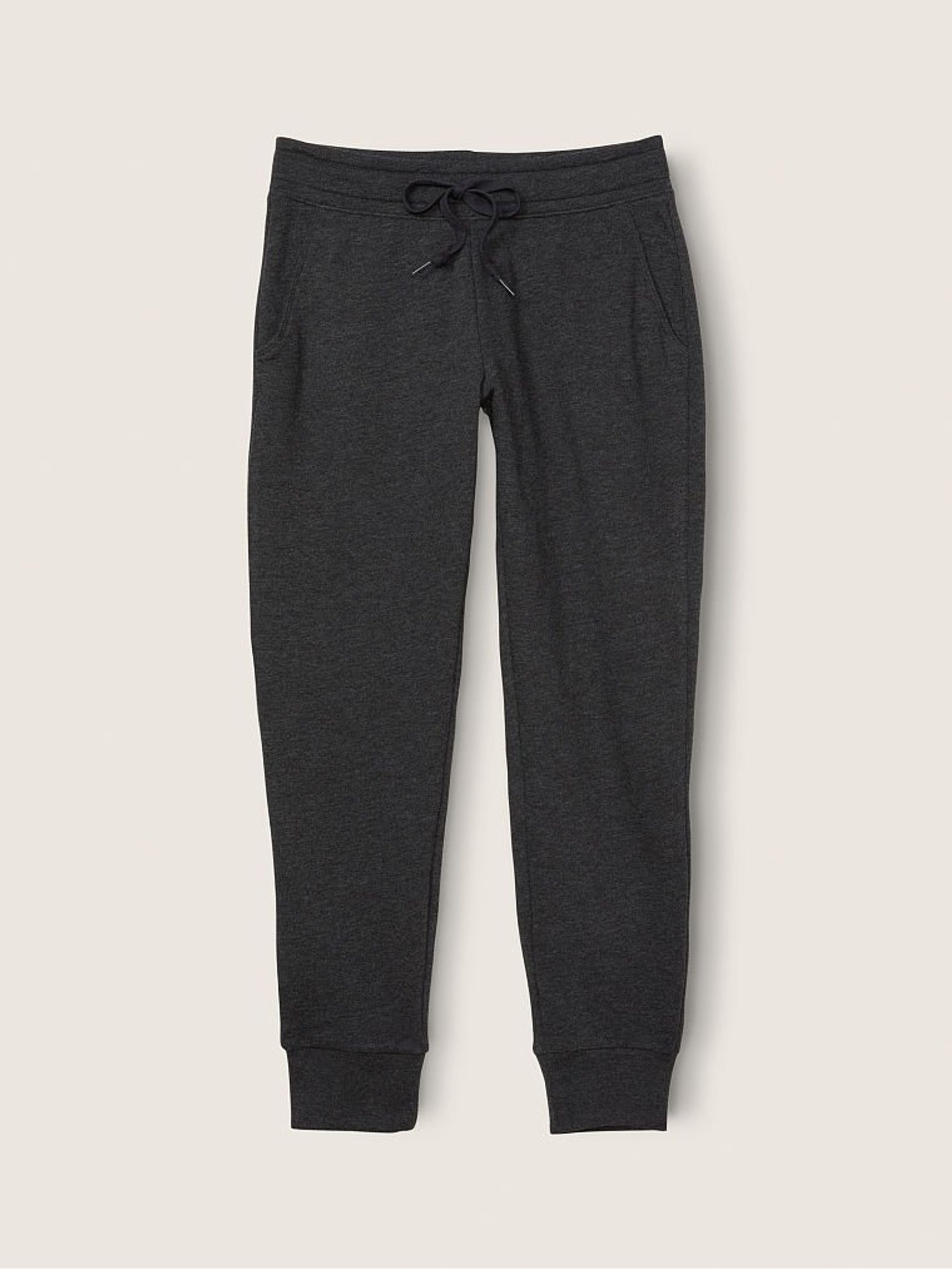 Pure Black With Brushed Shine Gradient Logo Everyday Lounge Jogger 
