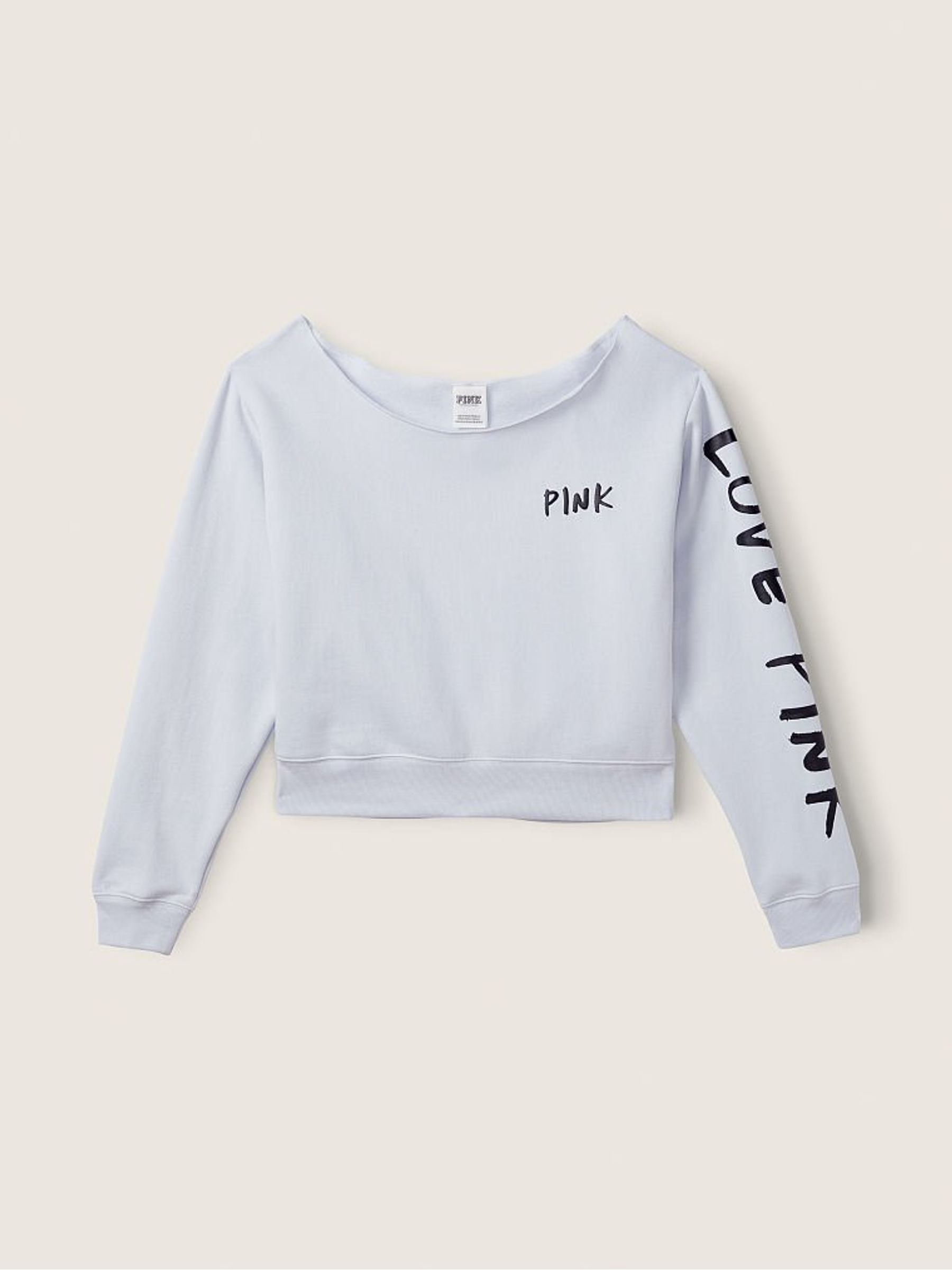 Arctic Ice With Brushed Logo Everyday Lounge Off The Shoulder Sweatshirt - Image 3 of 4