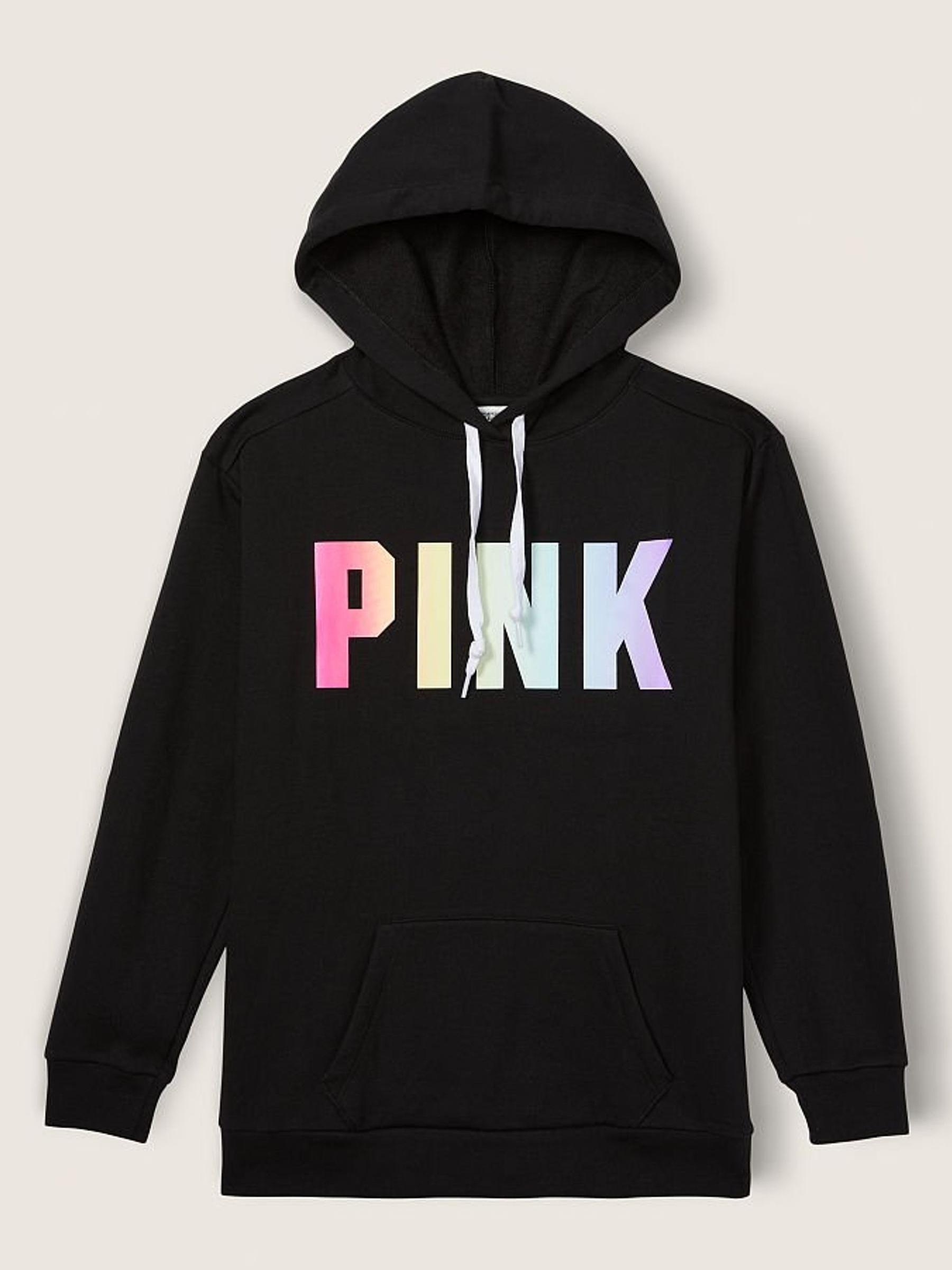 Pure Black With Gradient Classic Logo Everyday Lounge Campus Pullover - Image 3 of 4