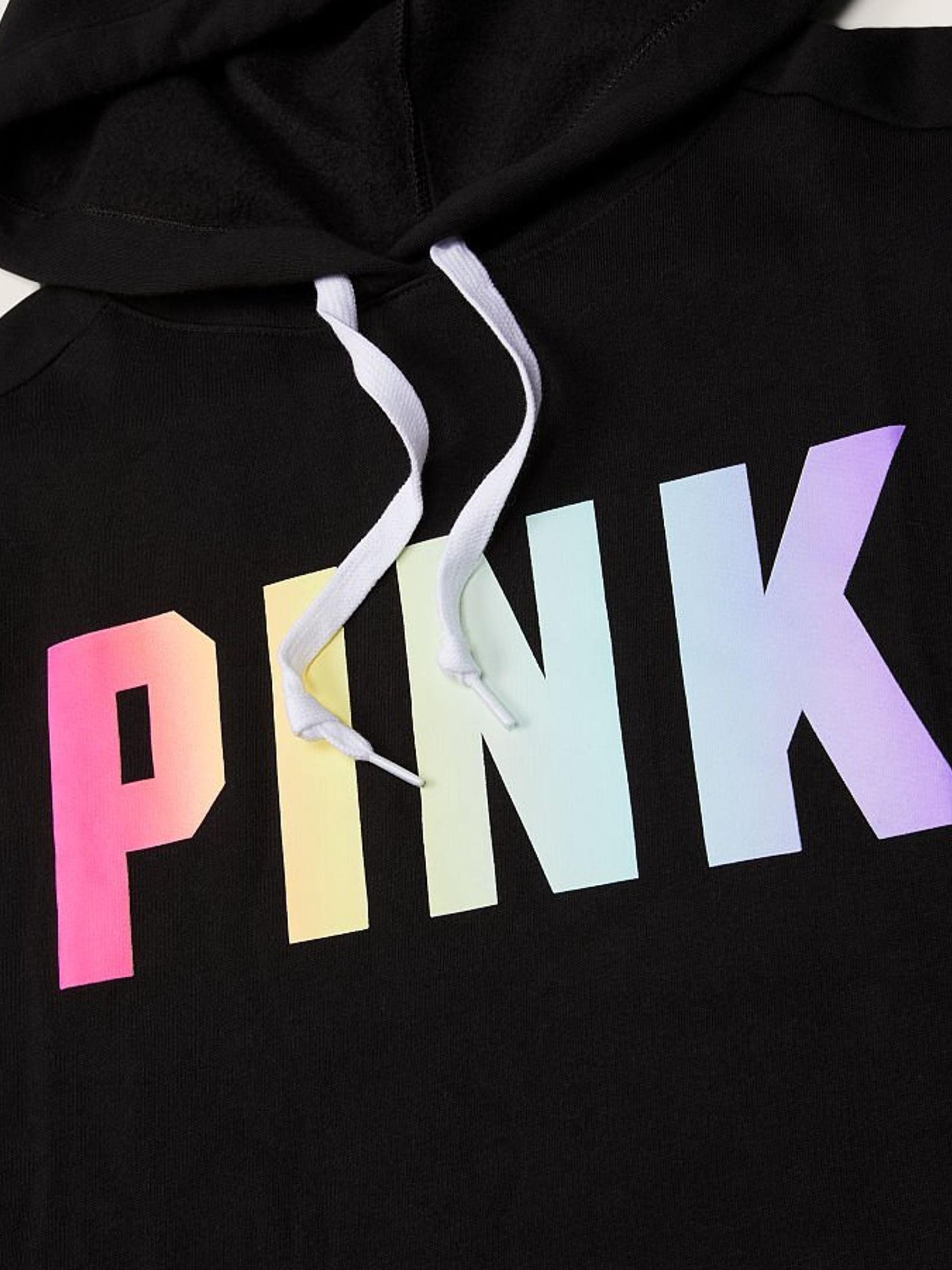 Pure Black With Gradient Classic Logo Everyday Lounge Campus Pullover - Image 4 of 4