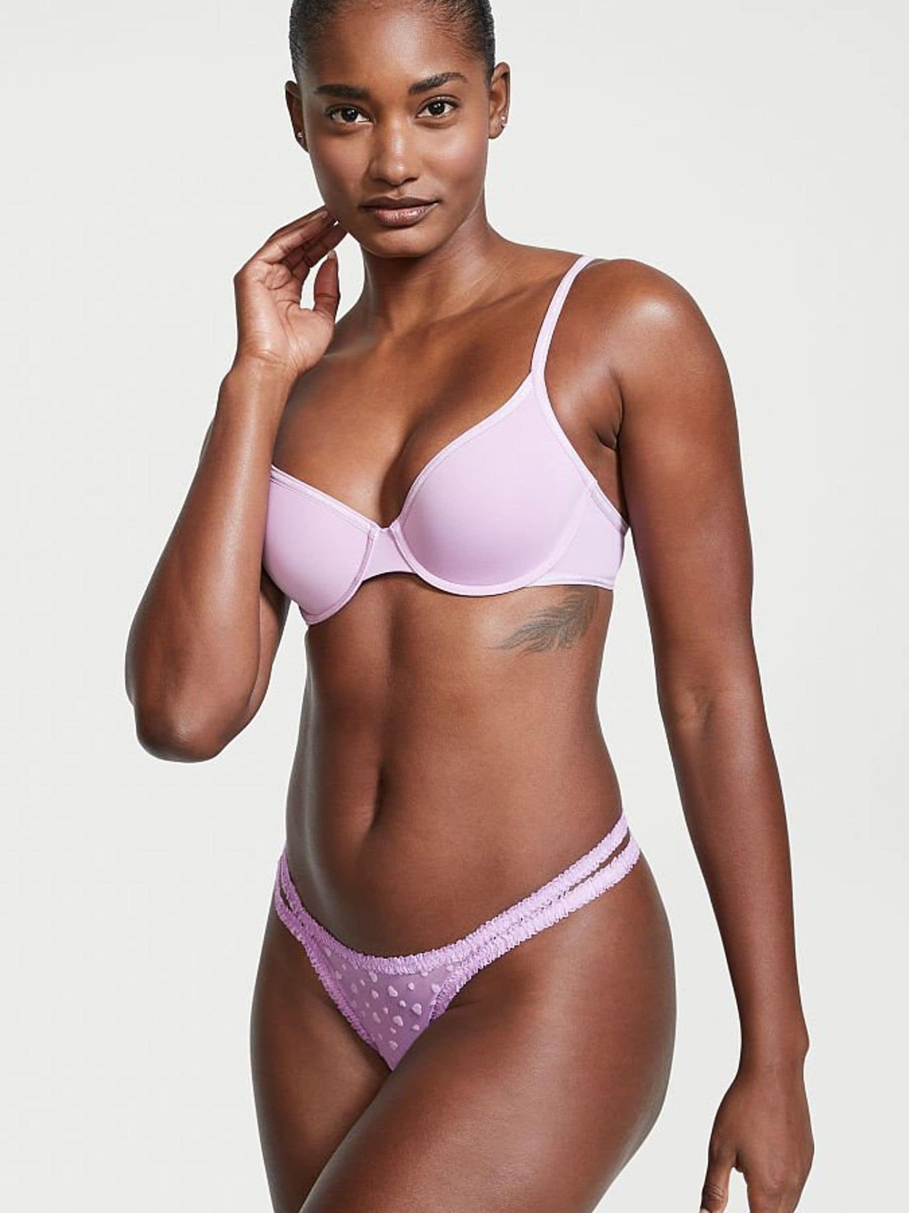 Unicorn Purple Cotton Heartbreaker G String Knickers - Image 1 of 3