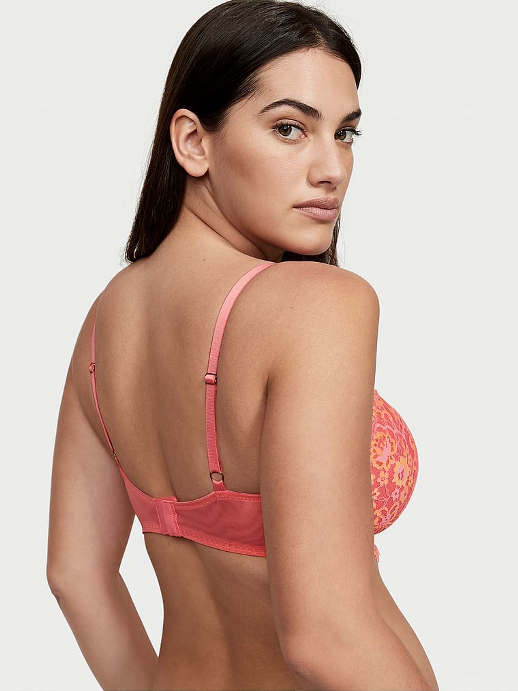 Cocktail Pink Lace Lightly Lined Demi Bra - Image 2 of 4 Cocktail Pink Lace Lightly Lined Demi Bra - Image 2 of 4
