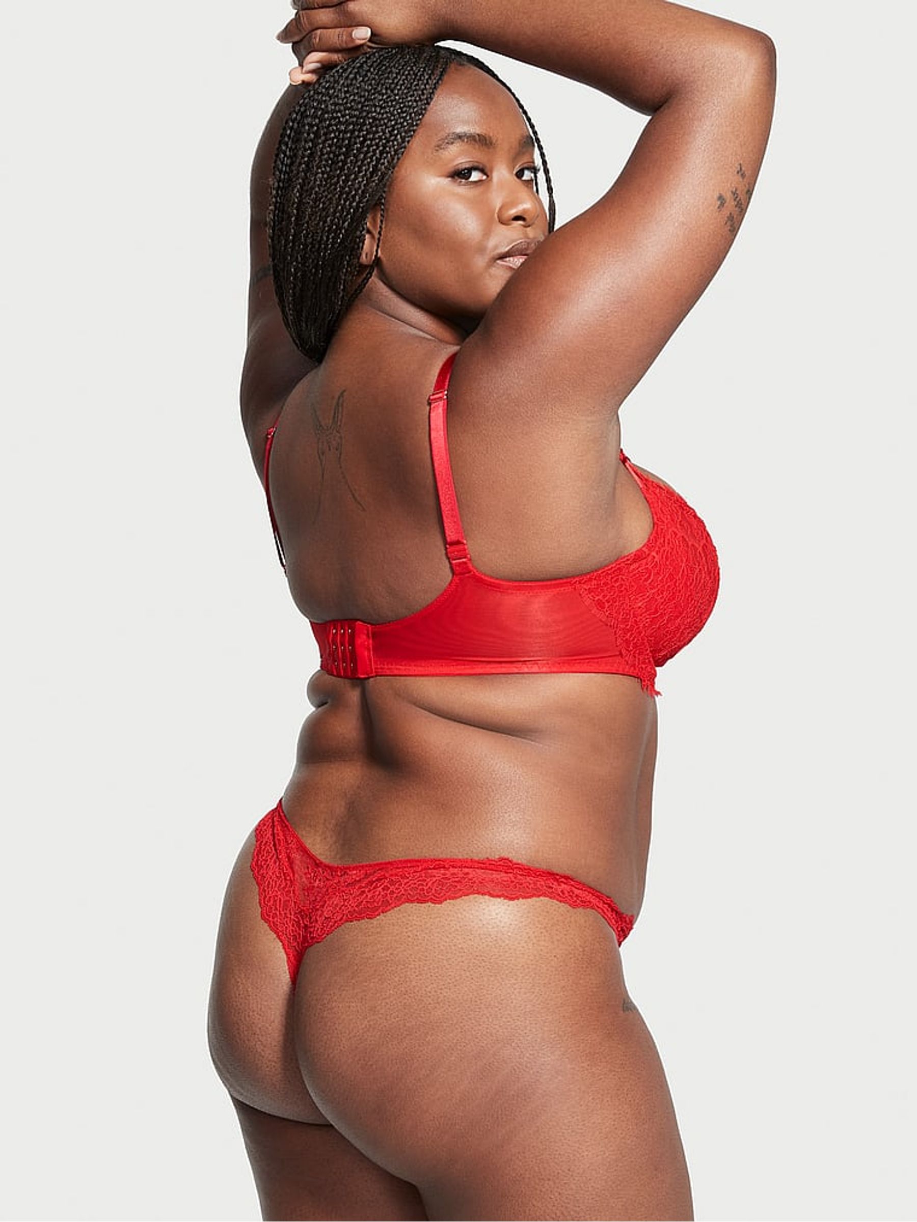 Lipstick Red Lace Unlined Balcony Bra - Image 2 of 6