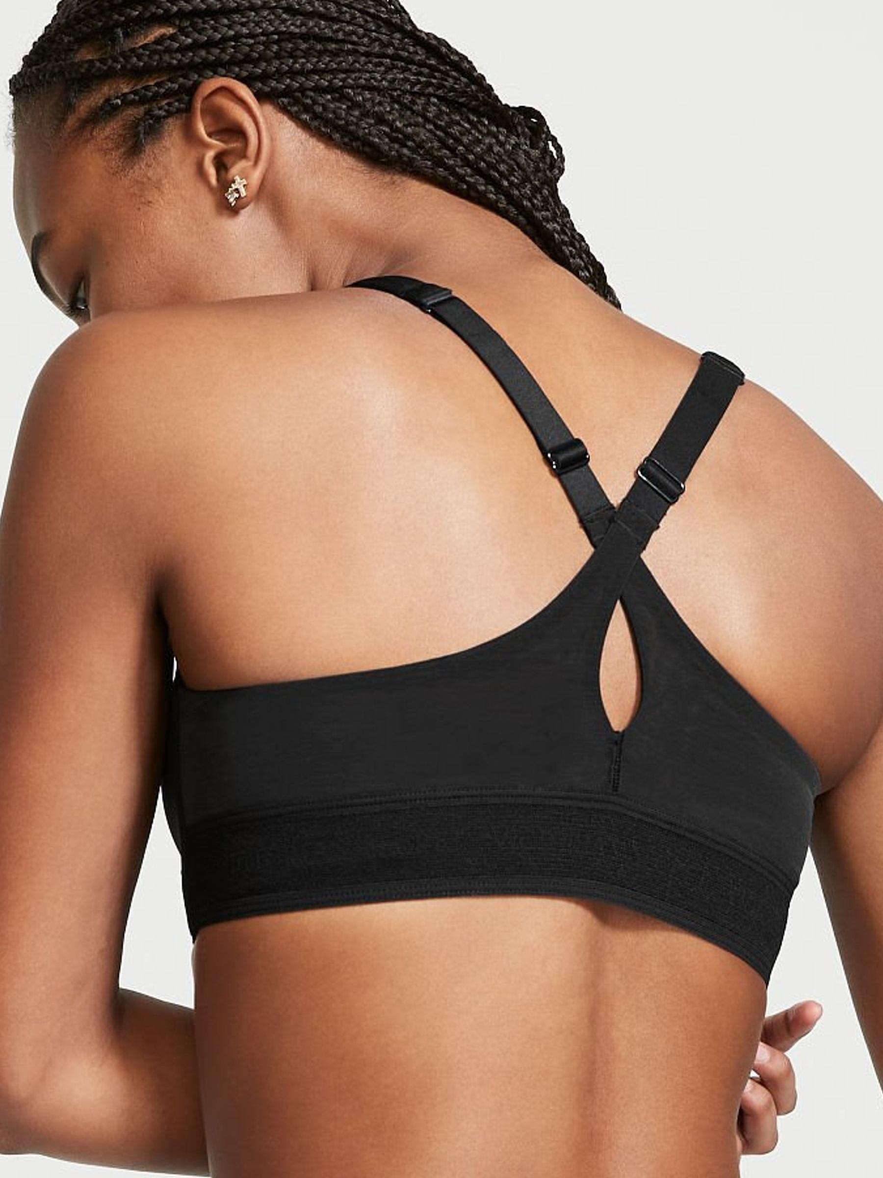 Black High Impact Racerback Zip Up Sports Bra - Image 2 of 3