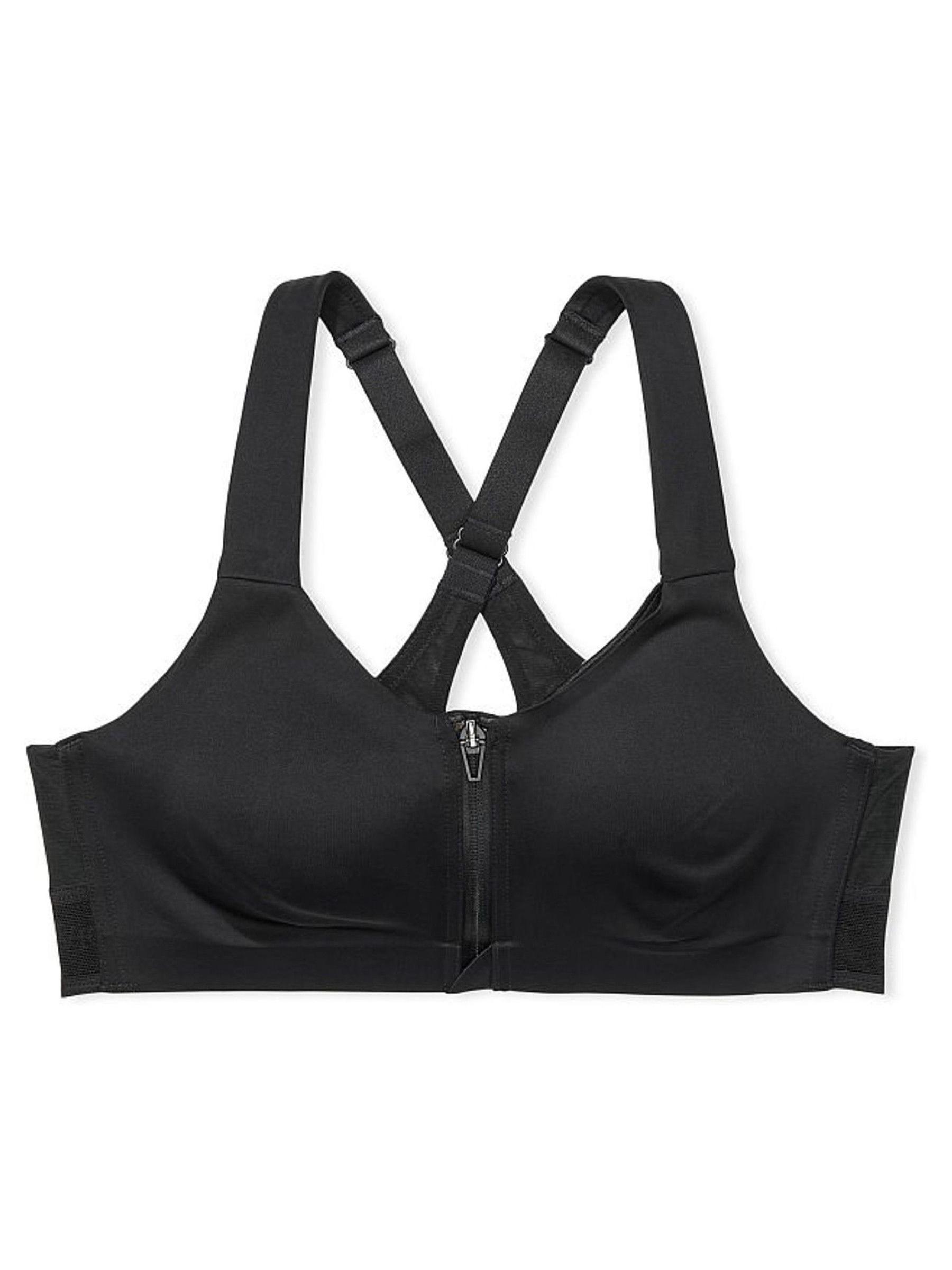 Black High Impact Racerback Zip Up Sports Bra - Image 3 of 3