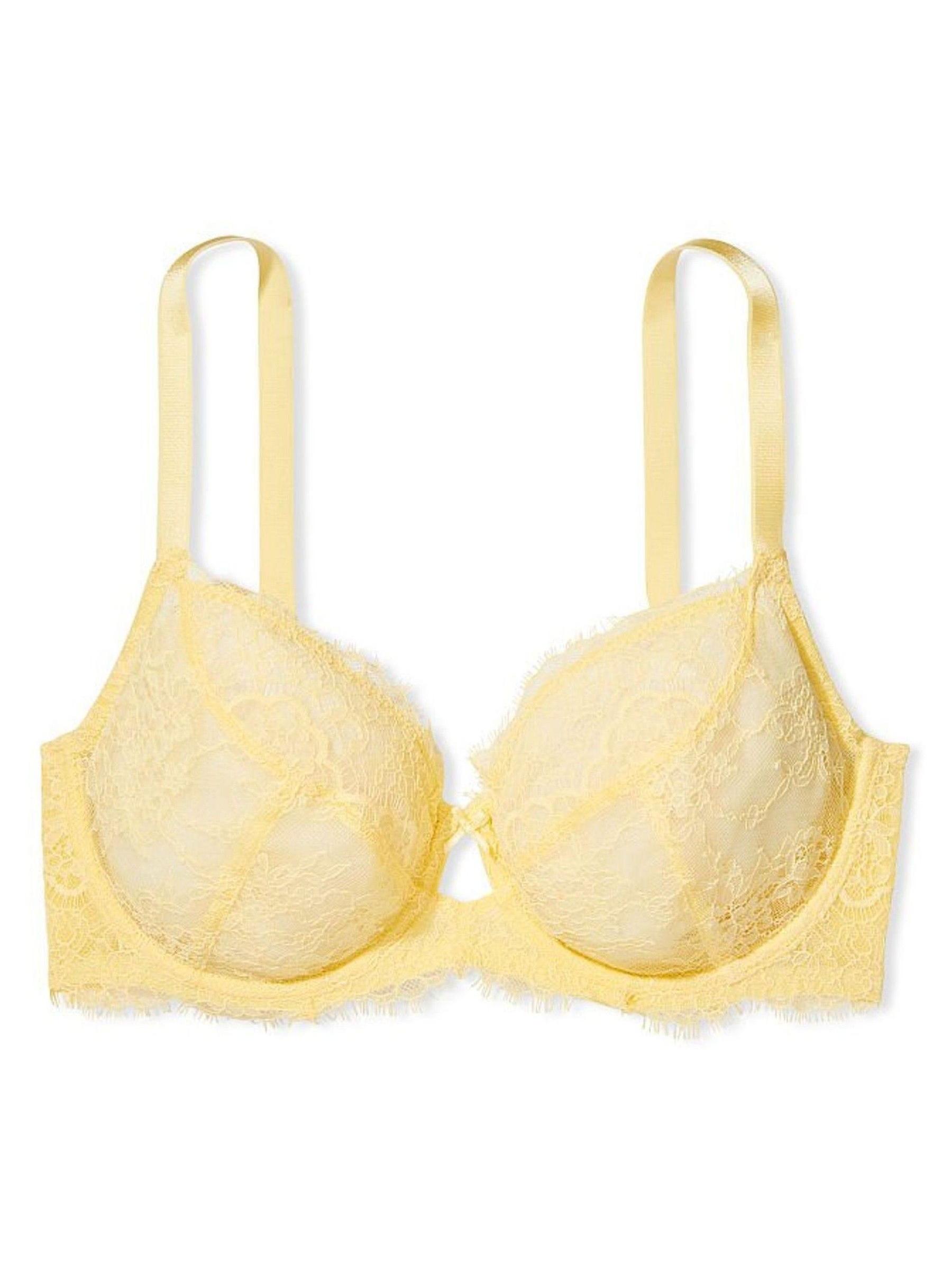 Lemon Yellow Lace Full Cup Unlined Bra - Image 3 of 3