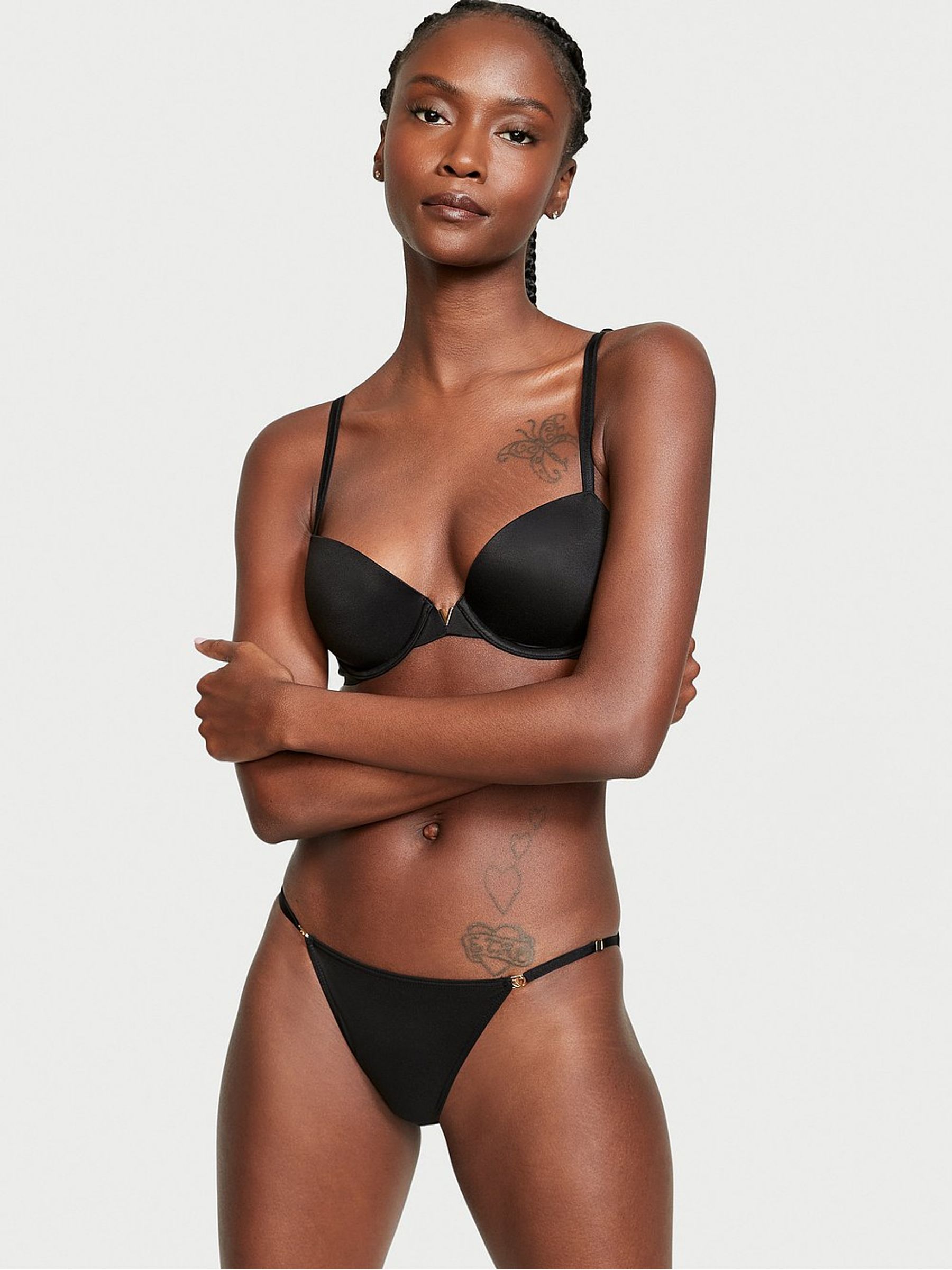 Black Smooth Lightly Lined Demi Bra - Image 3 of 5