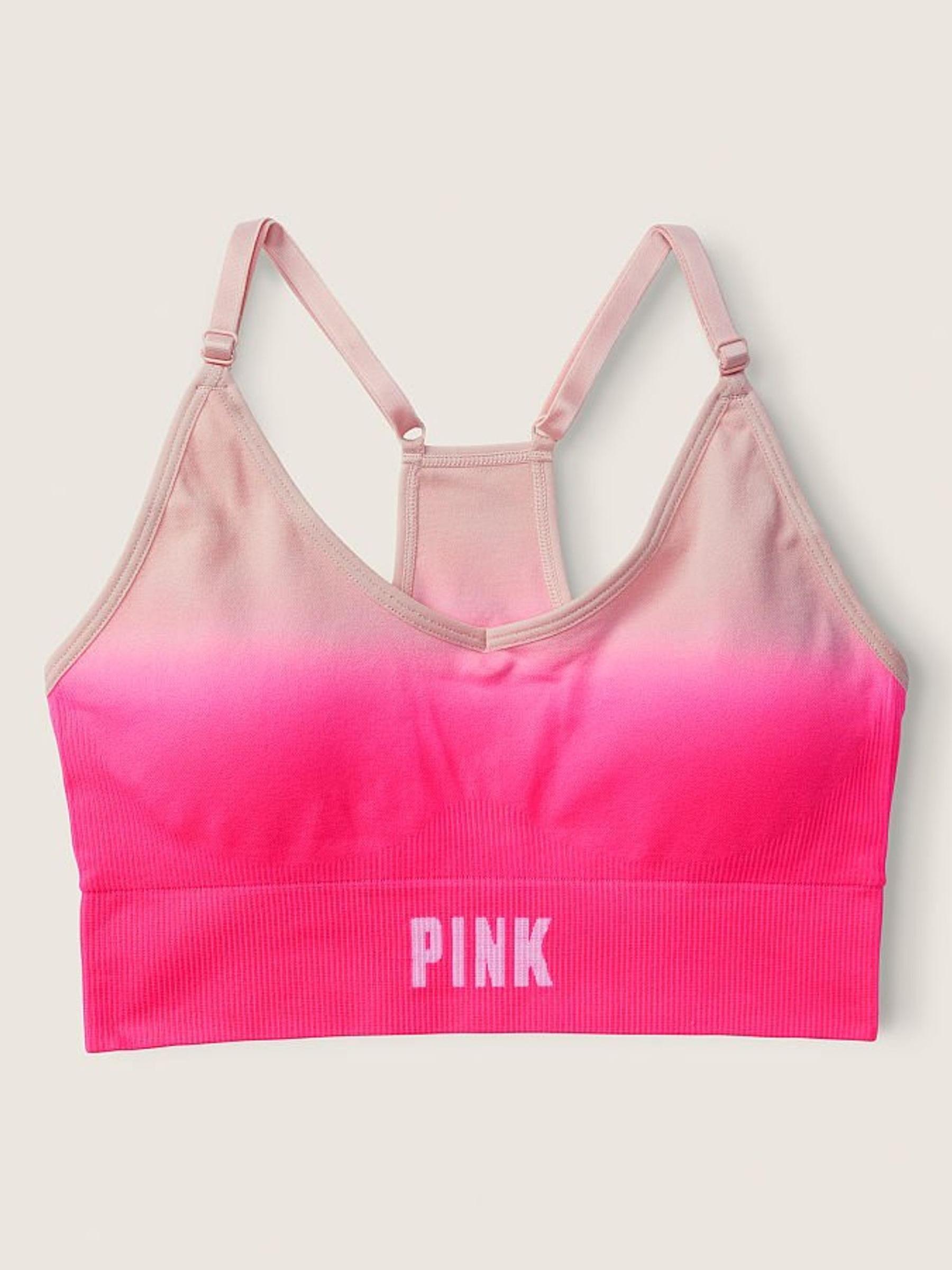 Pink Seamless Lightly Lined Sports Bra - Image 3 of 4