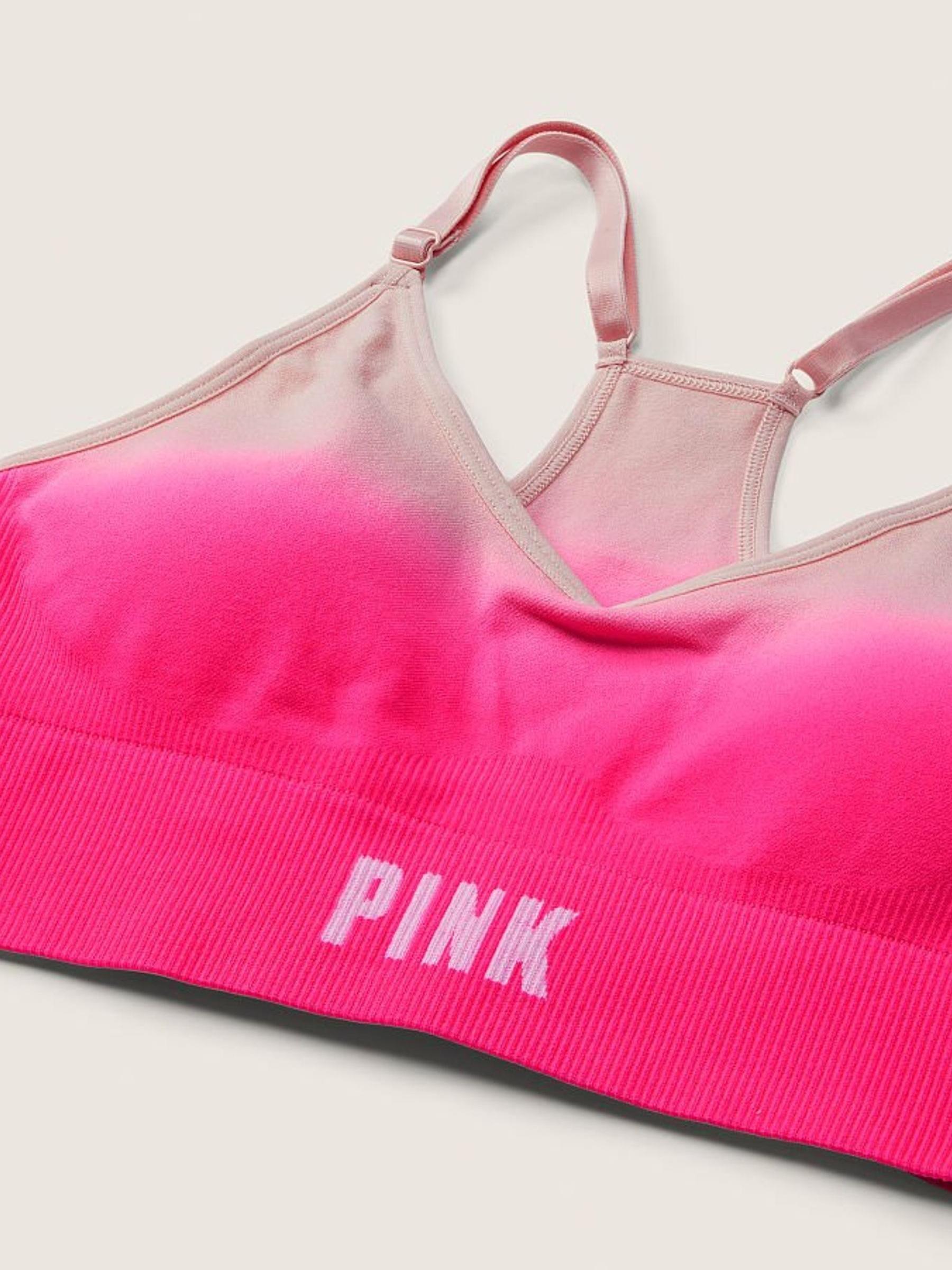 Pink Seamless Lightly Lined Sports Bra - Image 4 of 4