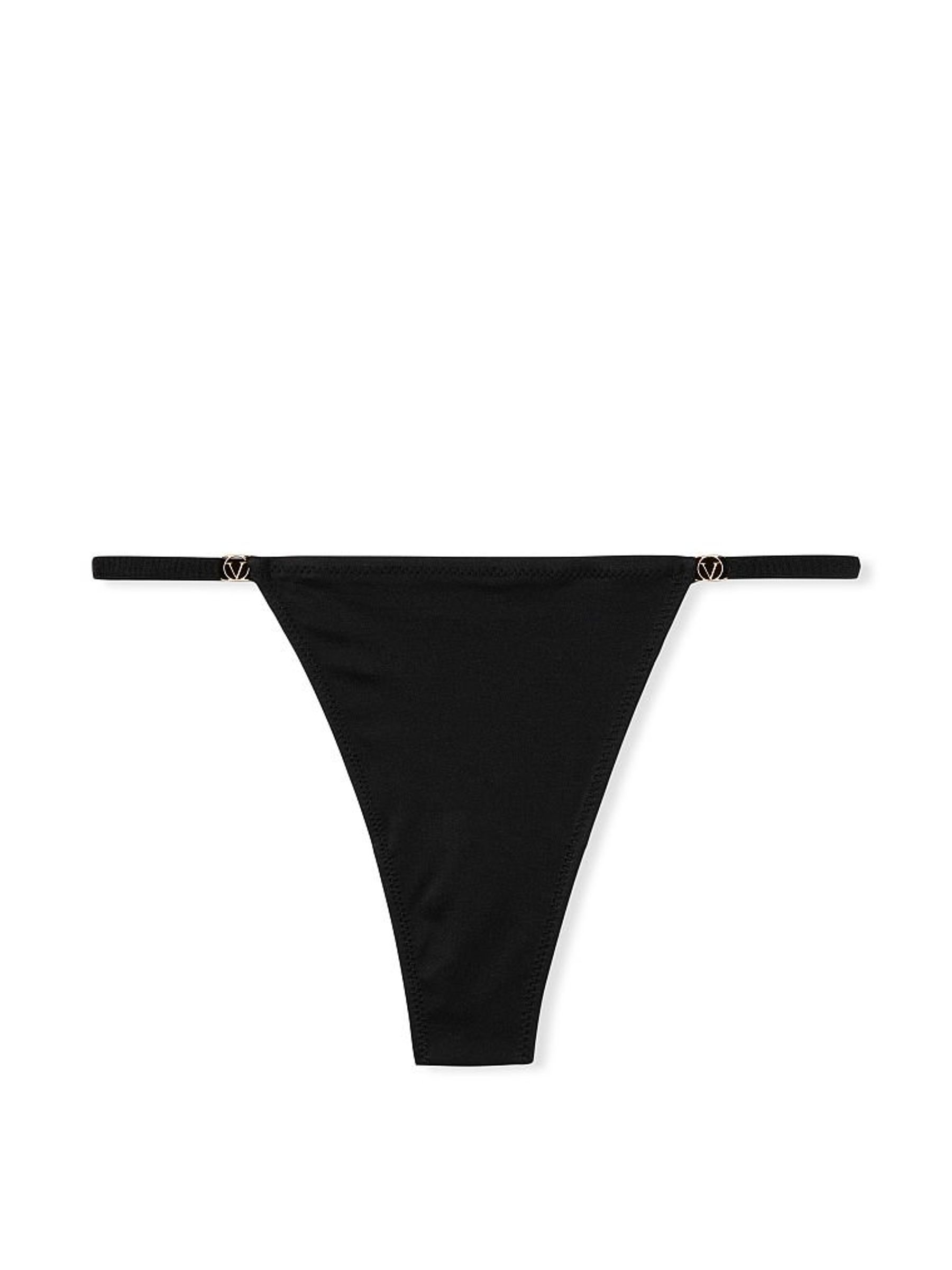 Black Smooth Thong Knickers - Image 3 of 3