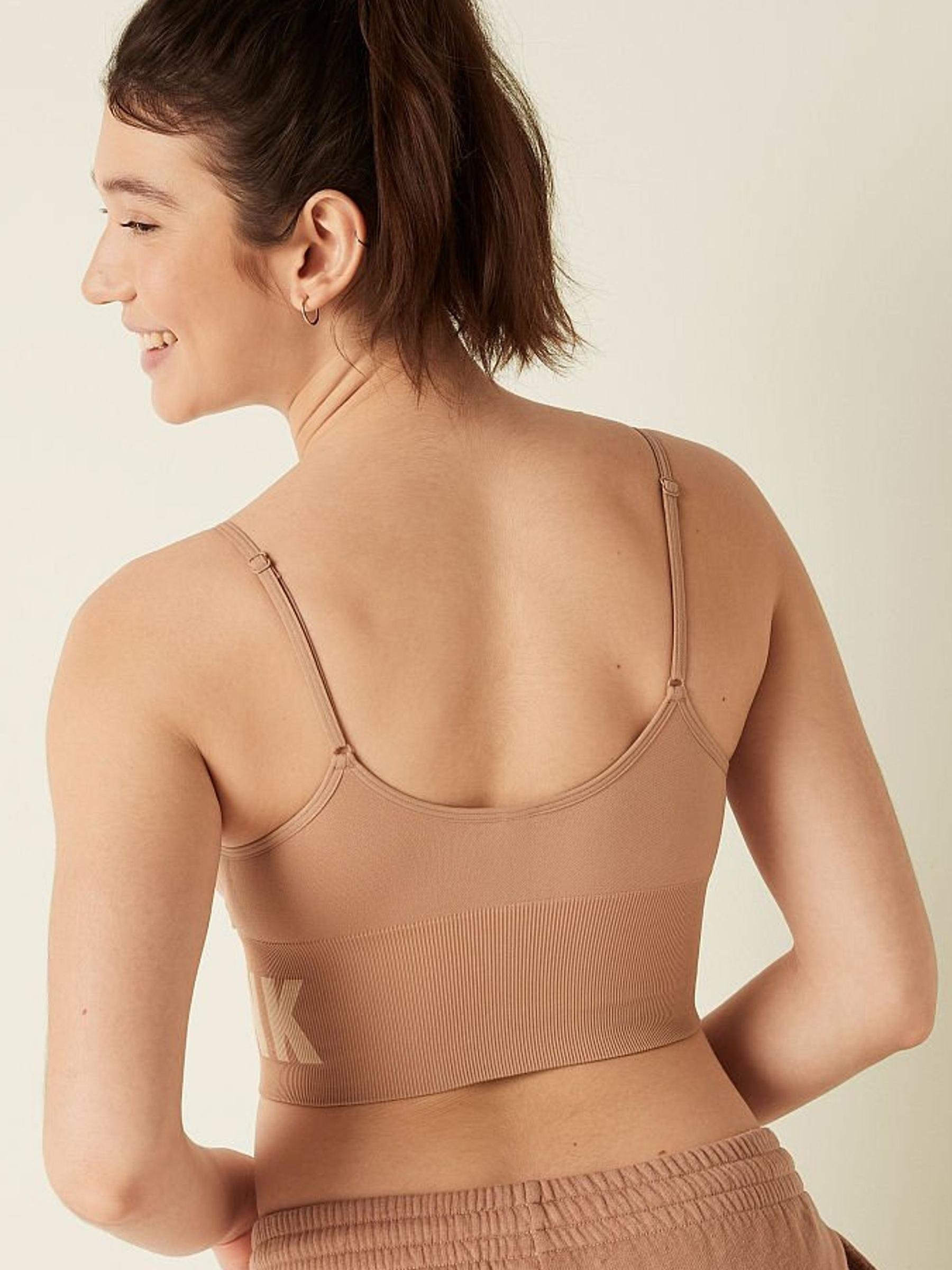 Mocha Latte Nude Seamless Lightly Lined Low Impact Sports Bra - Image 2 of 4