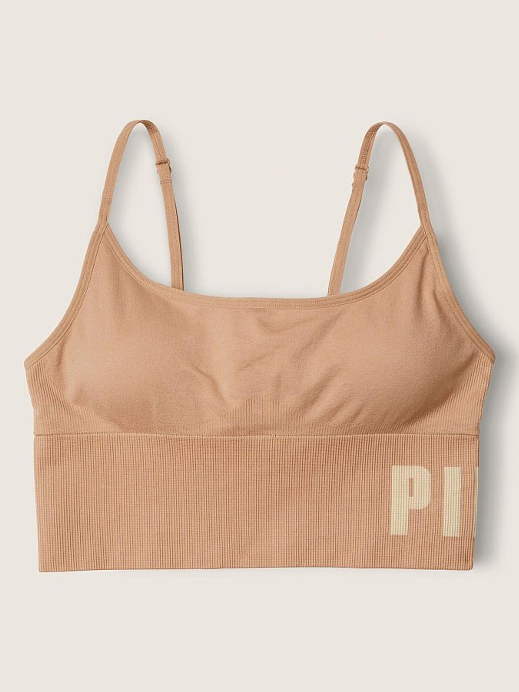 Mocha Latte Nude Seamless Lightly Lined Low Impact Sports Bra - Image 3 of 4