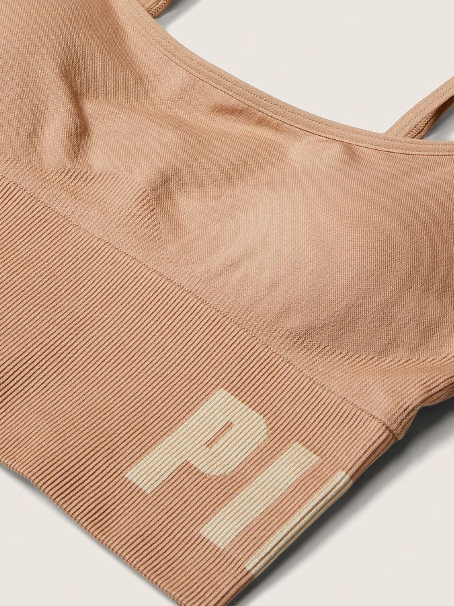 Mocha Latte Nude Seamless Lightly Lined Low Impact Sports Bra - Image 4 of 4