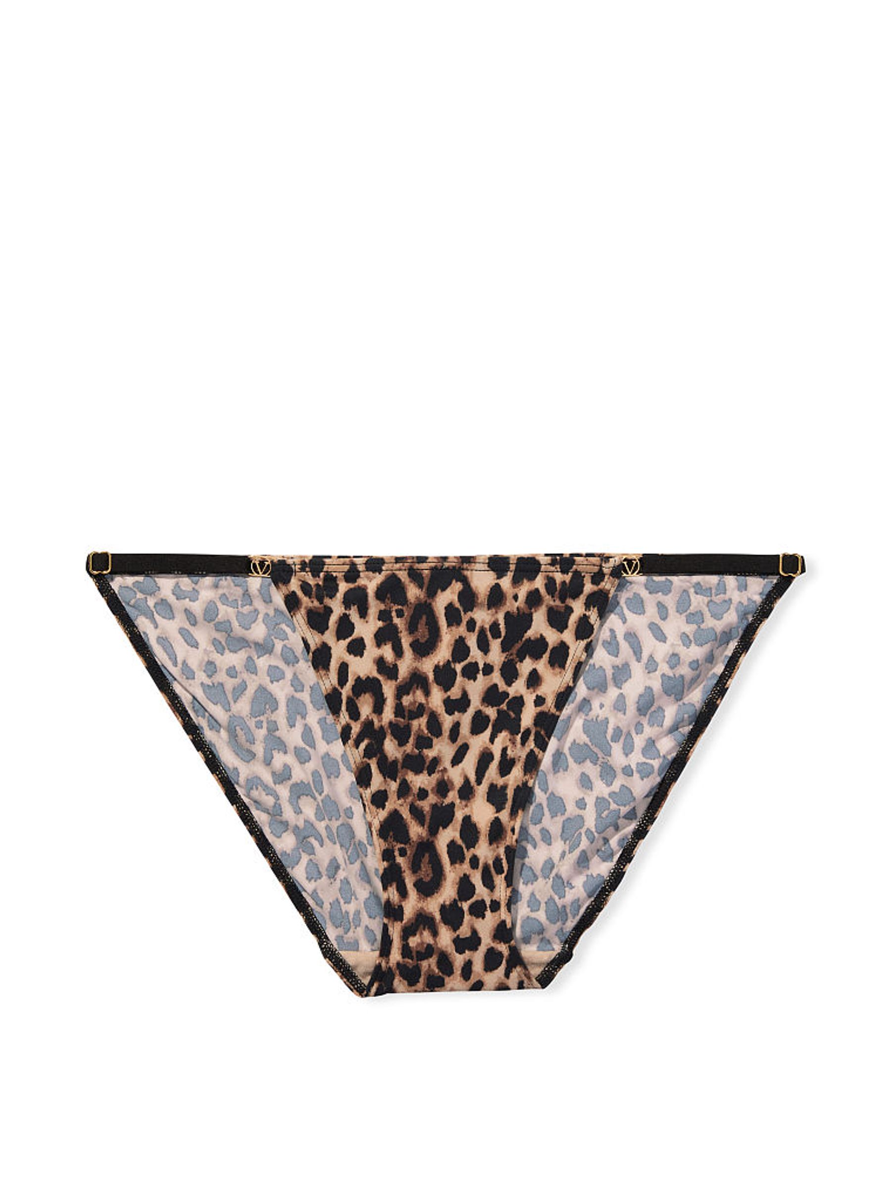 Leopard Print Brown Smooth Bikini Knickers - Image 3 of 3