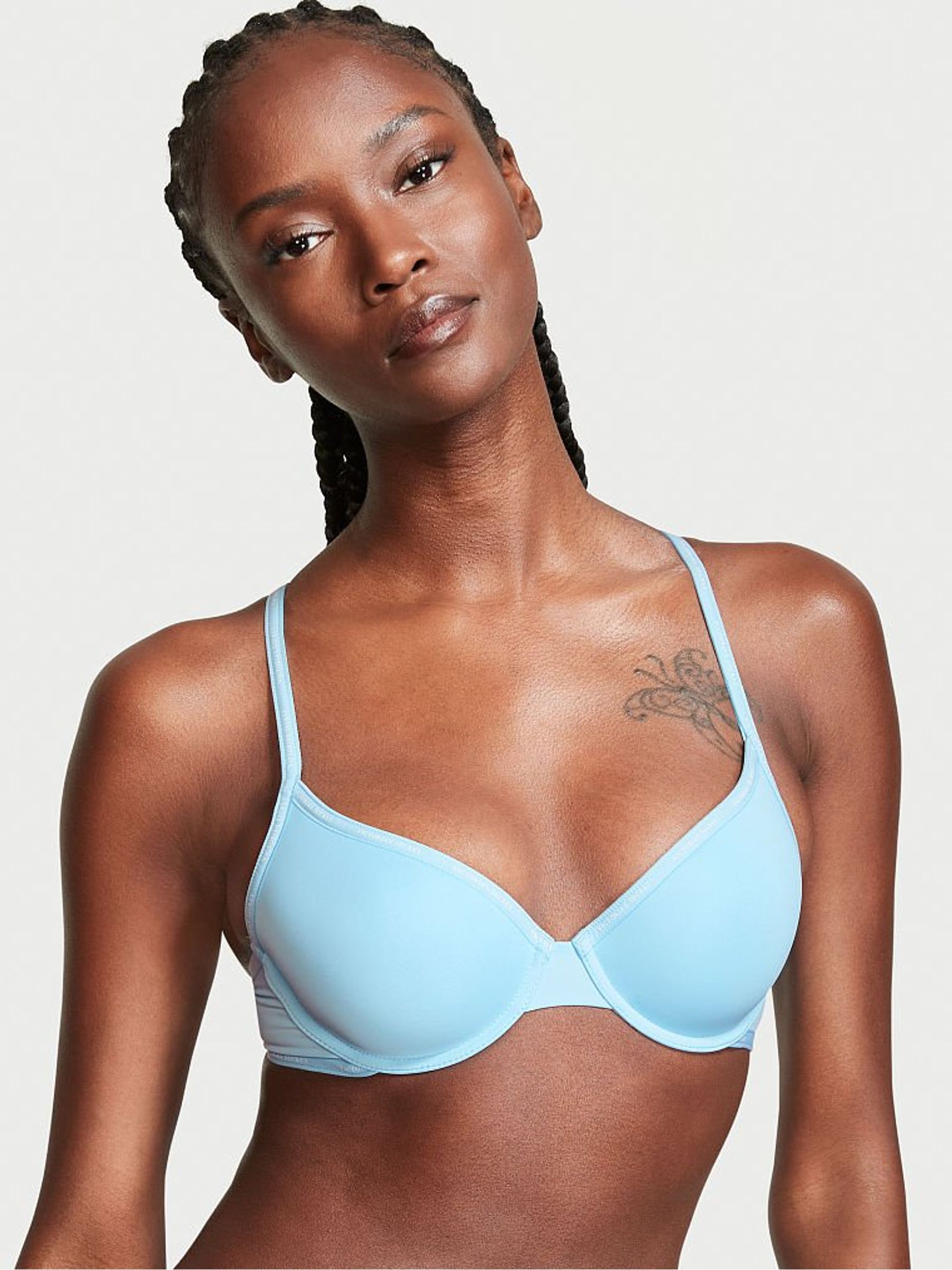 Breaker Blue Smooth Logo Strap Lightly Lined T-Shirt Bra - Image 1 of 3
