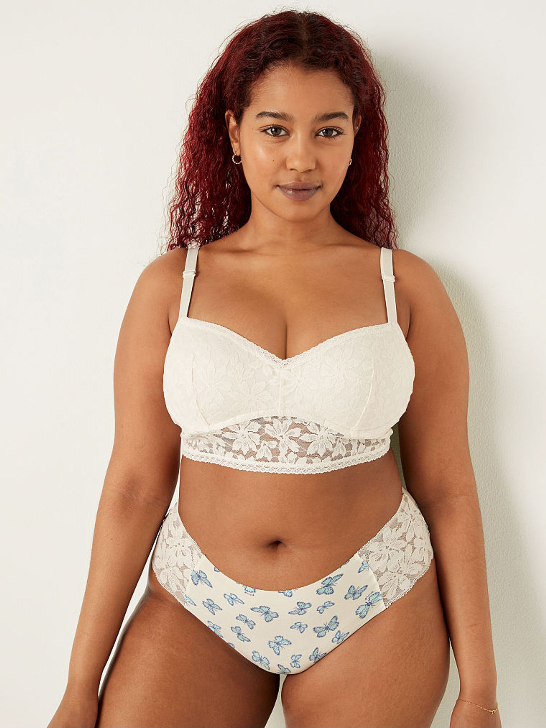 Coconut White Lace Wired Push Up Bralette - Image 1 of 5