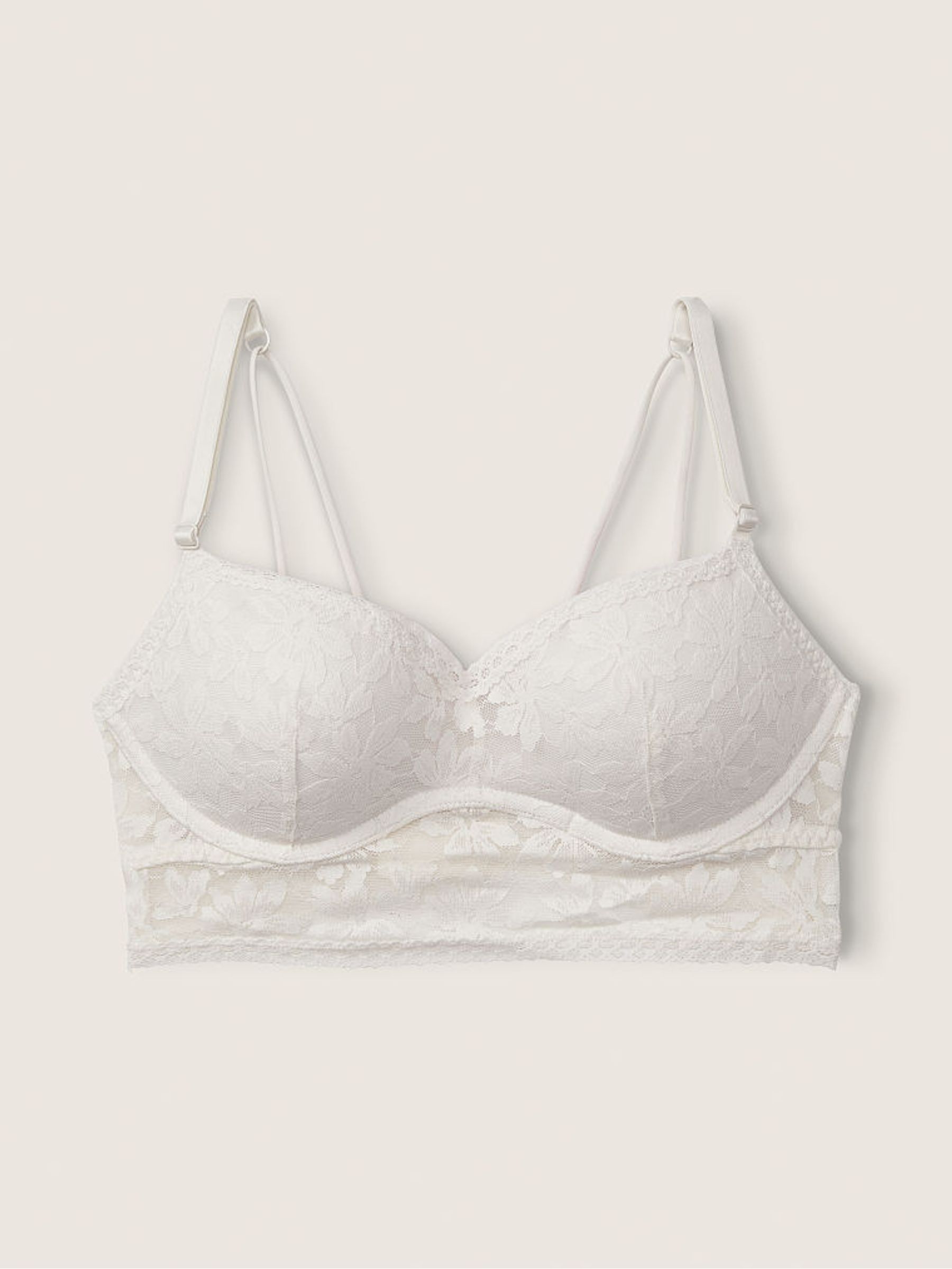 Coconut White Lace Wired Push Up Bralette - Image 4 of 5