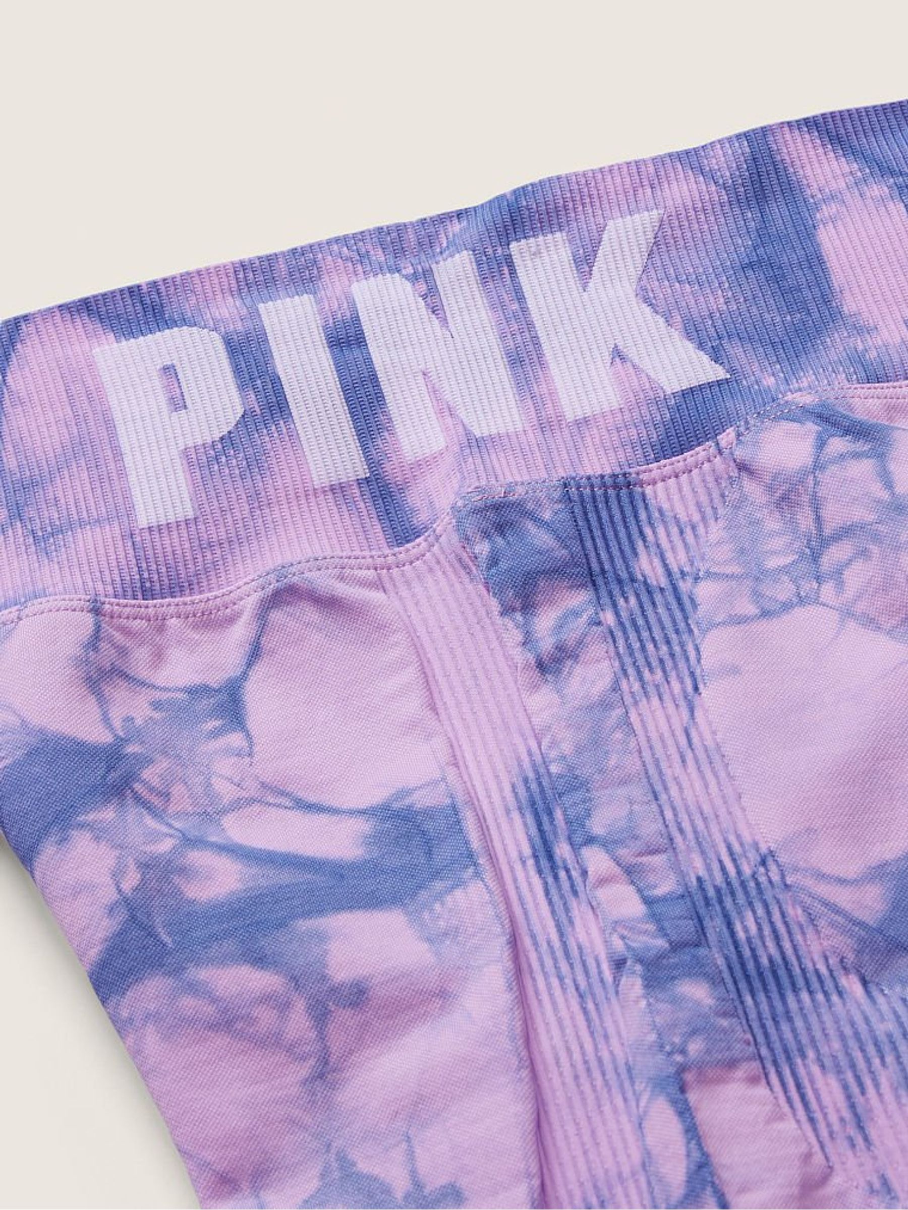 Purple Petal Batik Tie Dye Seamless High Waist Full Length Tight - Image 2 of 8 Purple Petal Batik Tie Dye Seamless High Waist Full Length Tight - Image 2 of 8