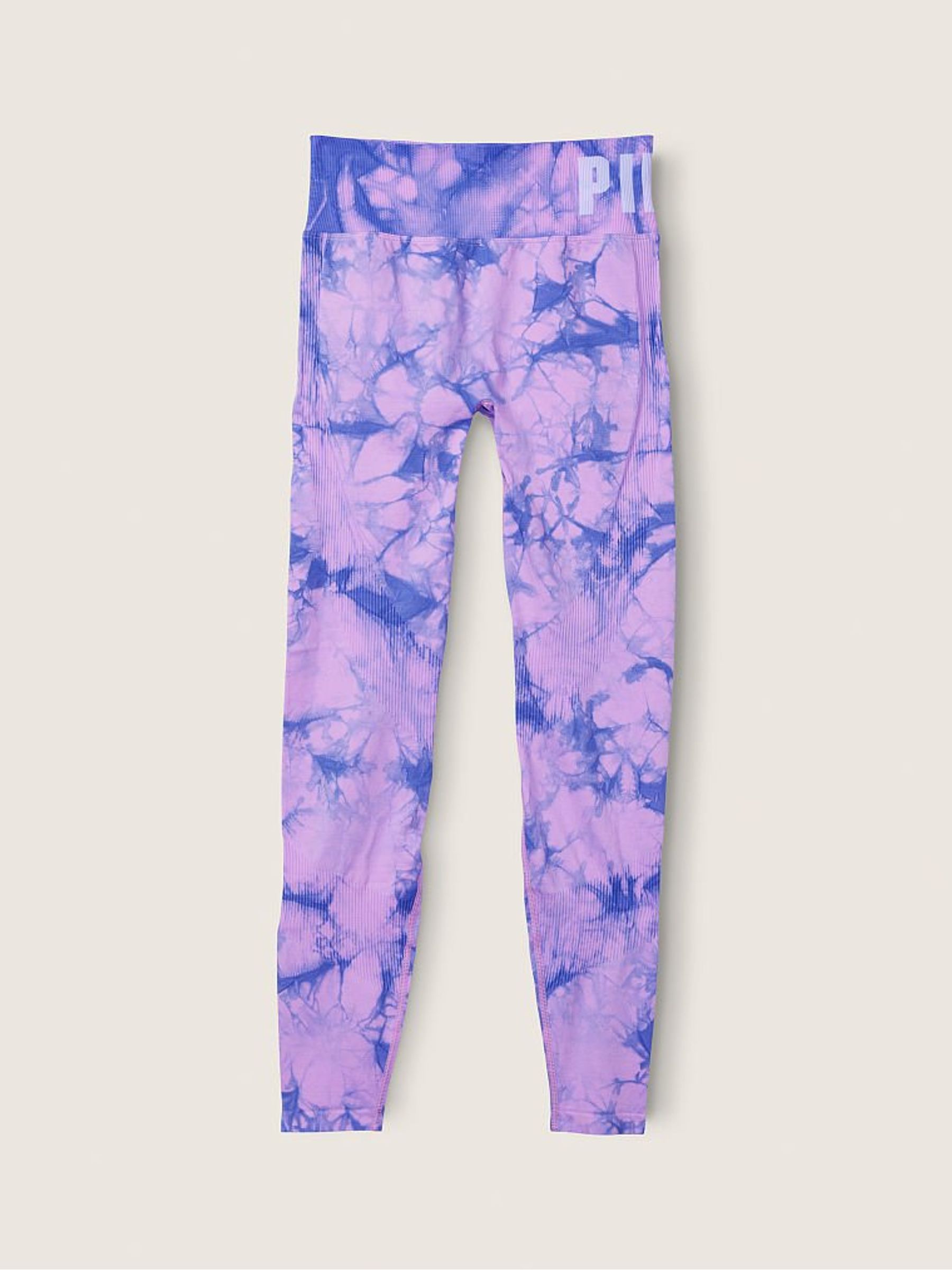 Purple Petal Batik Tie Dye Seamless High Waist Full Length Tight - Image 6 of 8