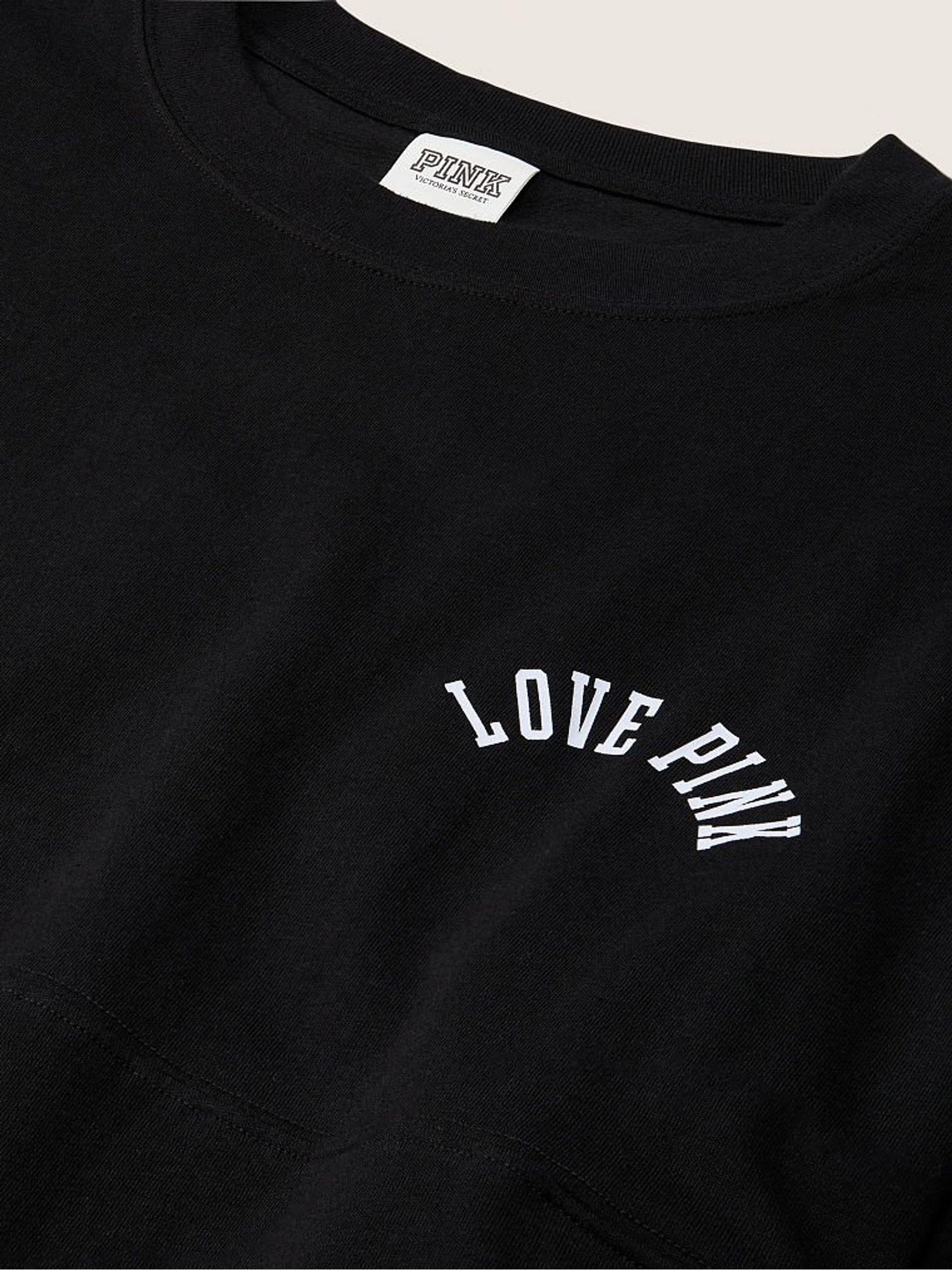 Black Varsity Long Sleeve Crew Dress - Image 5 of 5