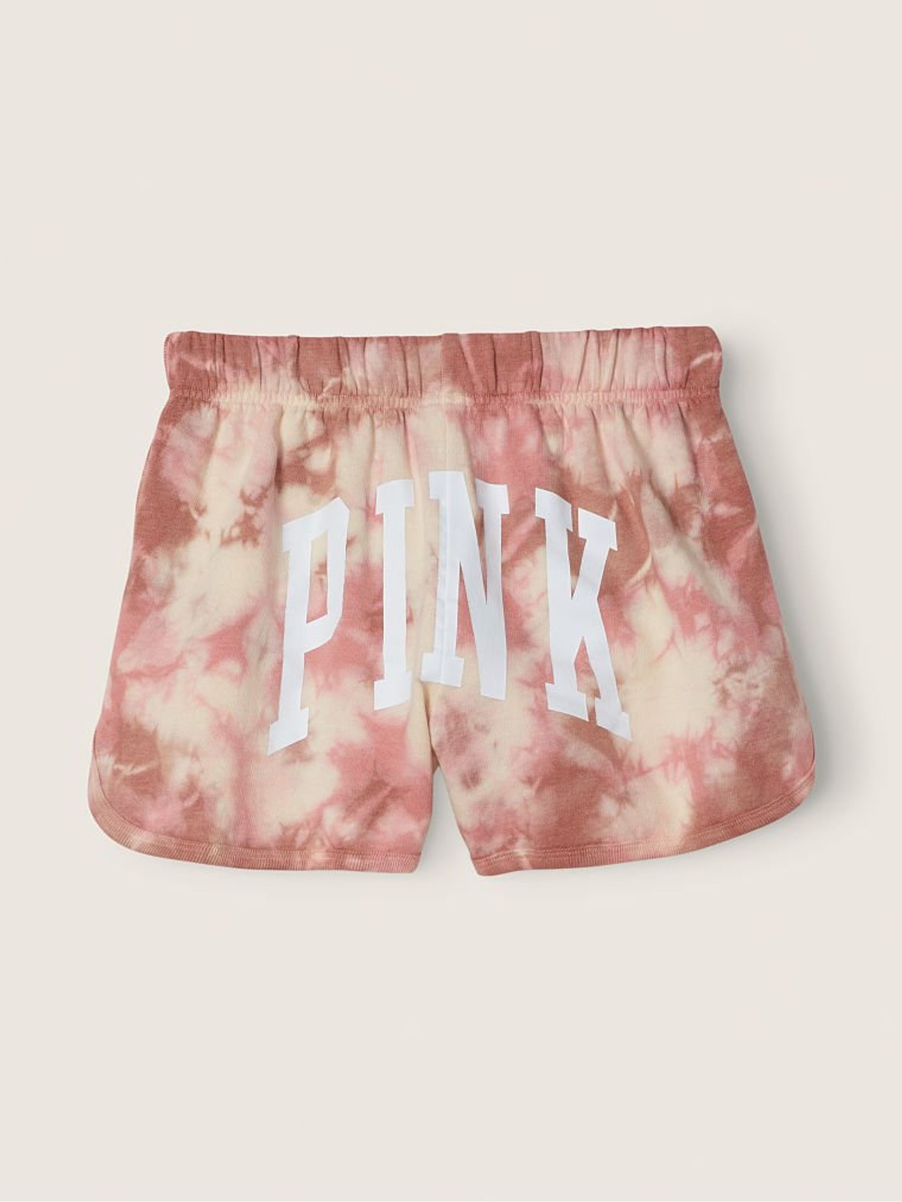 Light Ivory Mosaic Tie Dye Varsity Short - Image 2 of 3 Light Ivory Mosaic Tie Dye Varsity Short - Image 2 of 3