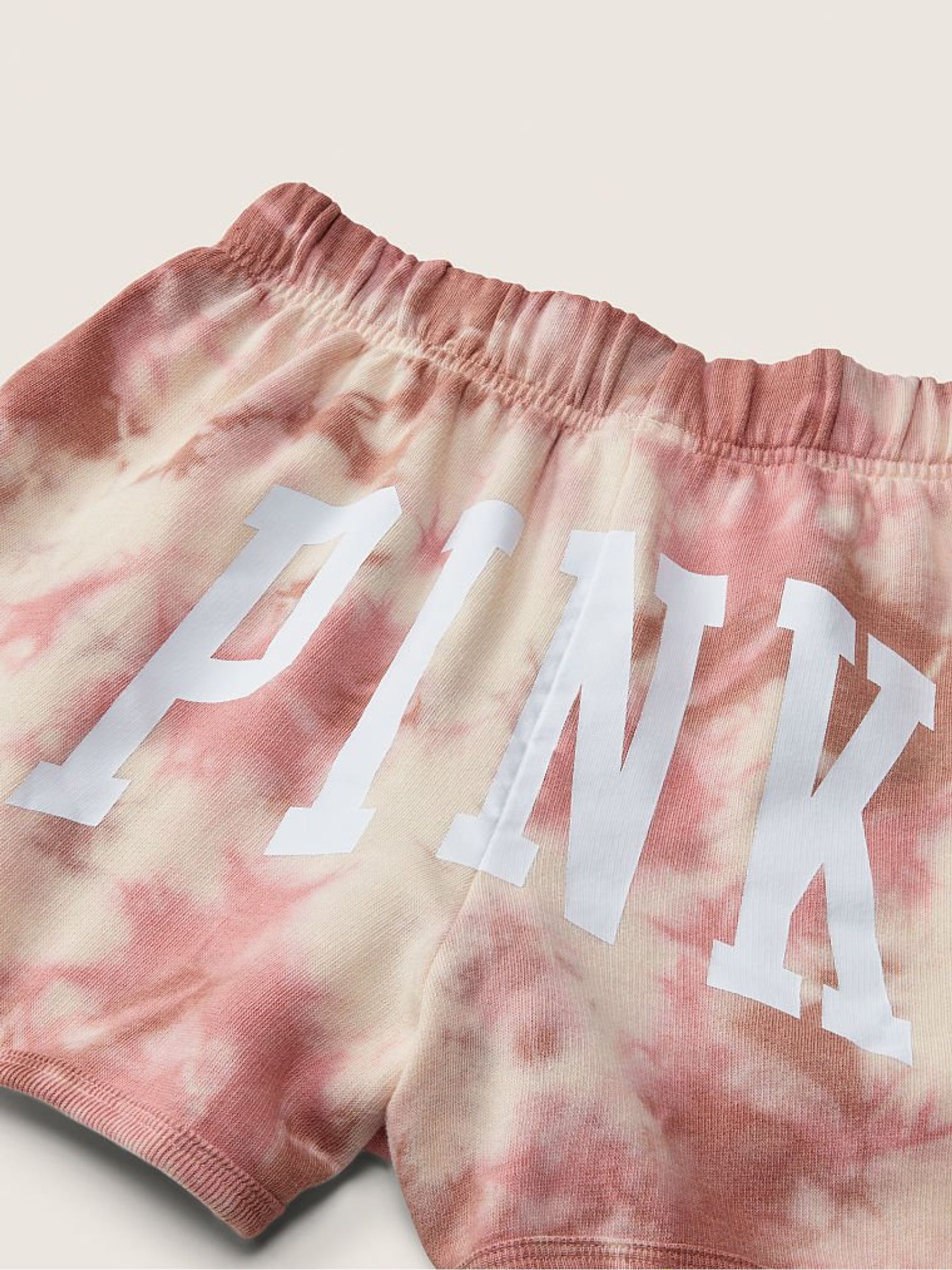 Light Ivory Mosaic Tie Dye Varsity Short - Image 3 of 3 Light Ivory Mosaic Tie Dye Varsity Short - Image 3 of 3