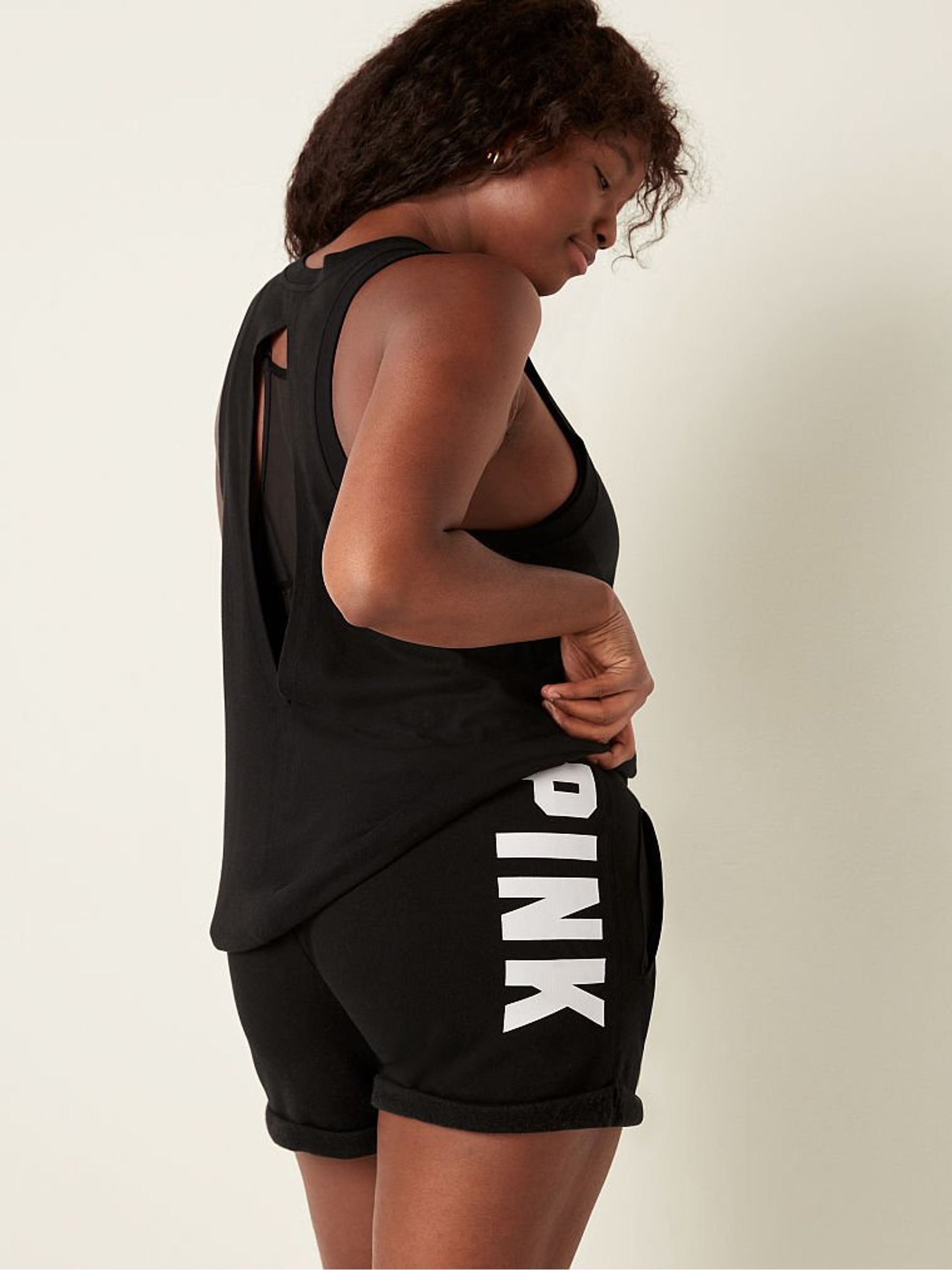 Pure Black Logo Lounge Short - Image 2 of 5