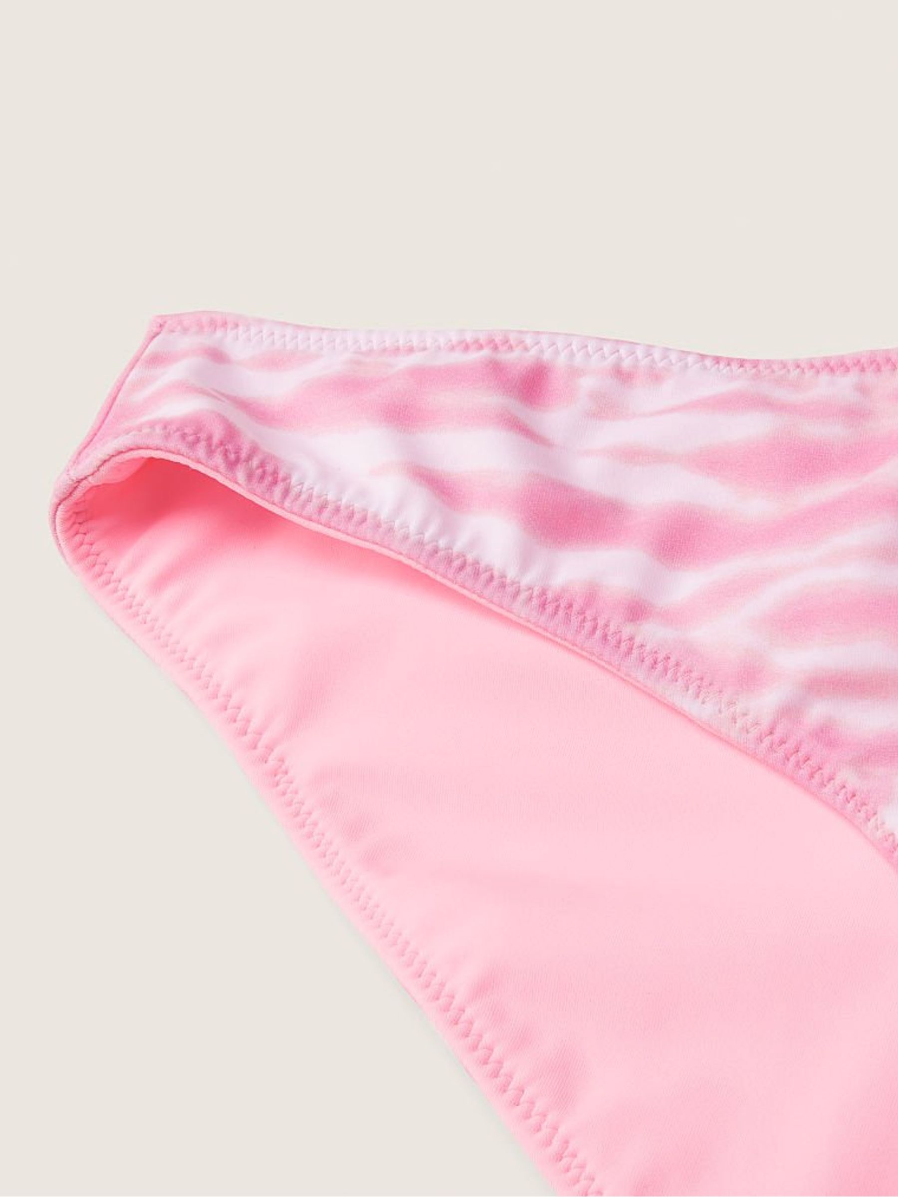 Pink Daisy Tie Dye Reversible Mini Bikini Swim Bikini Bottom - Image 4 of 4