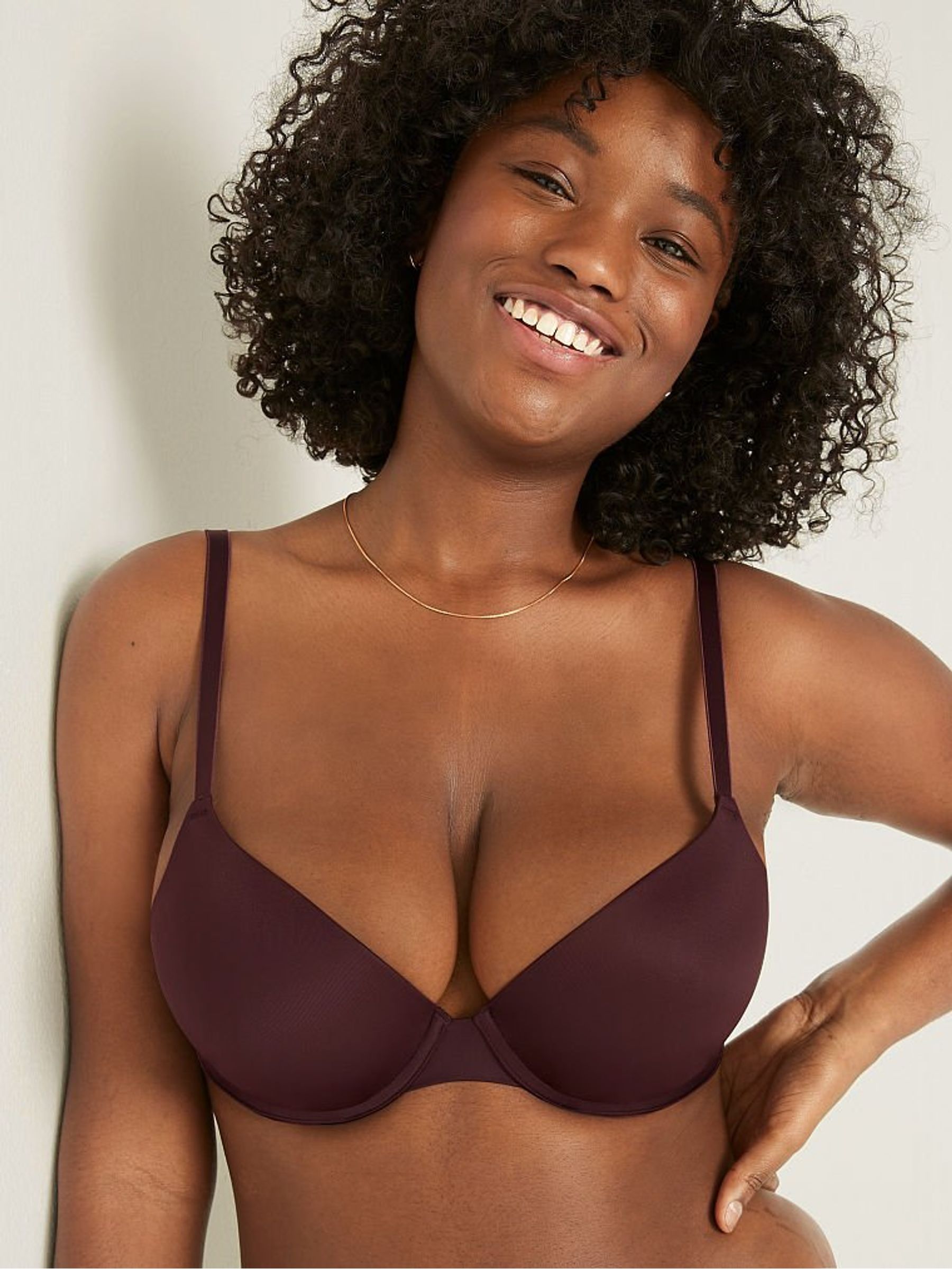 Coffee Brown Nude Smooth Push Up Bra. - Image 1 of 5