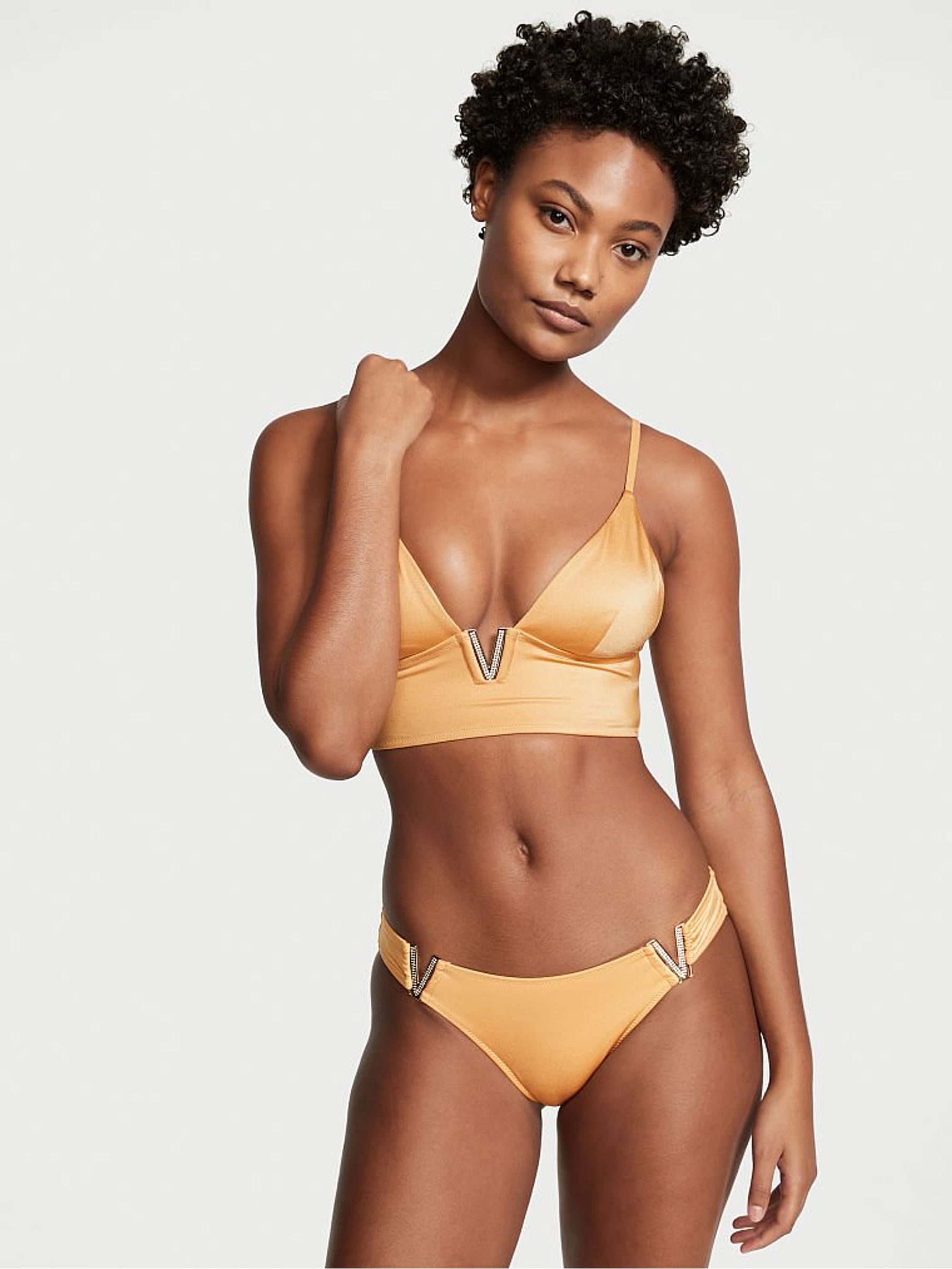 Gold VHardware Swim Bikini Bottom - Image 1 of 3