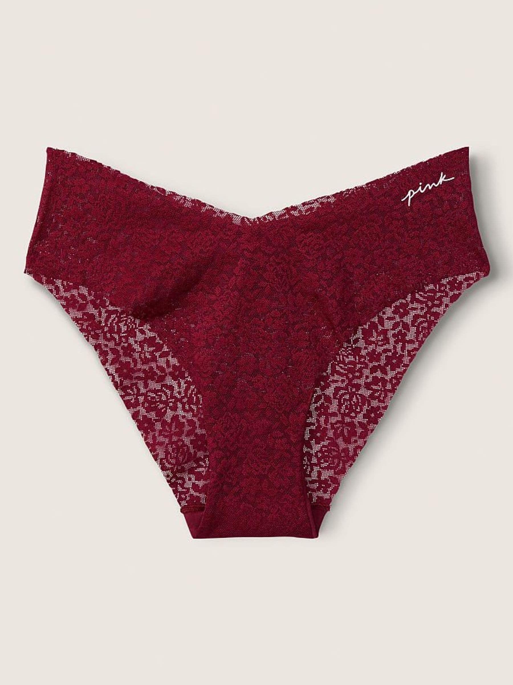 Merlot Red No Show Lace High Leg Bikini Knicker - Image 1 of 2