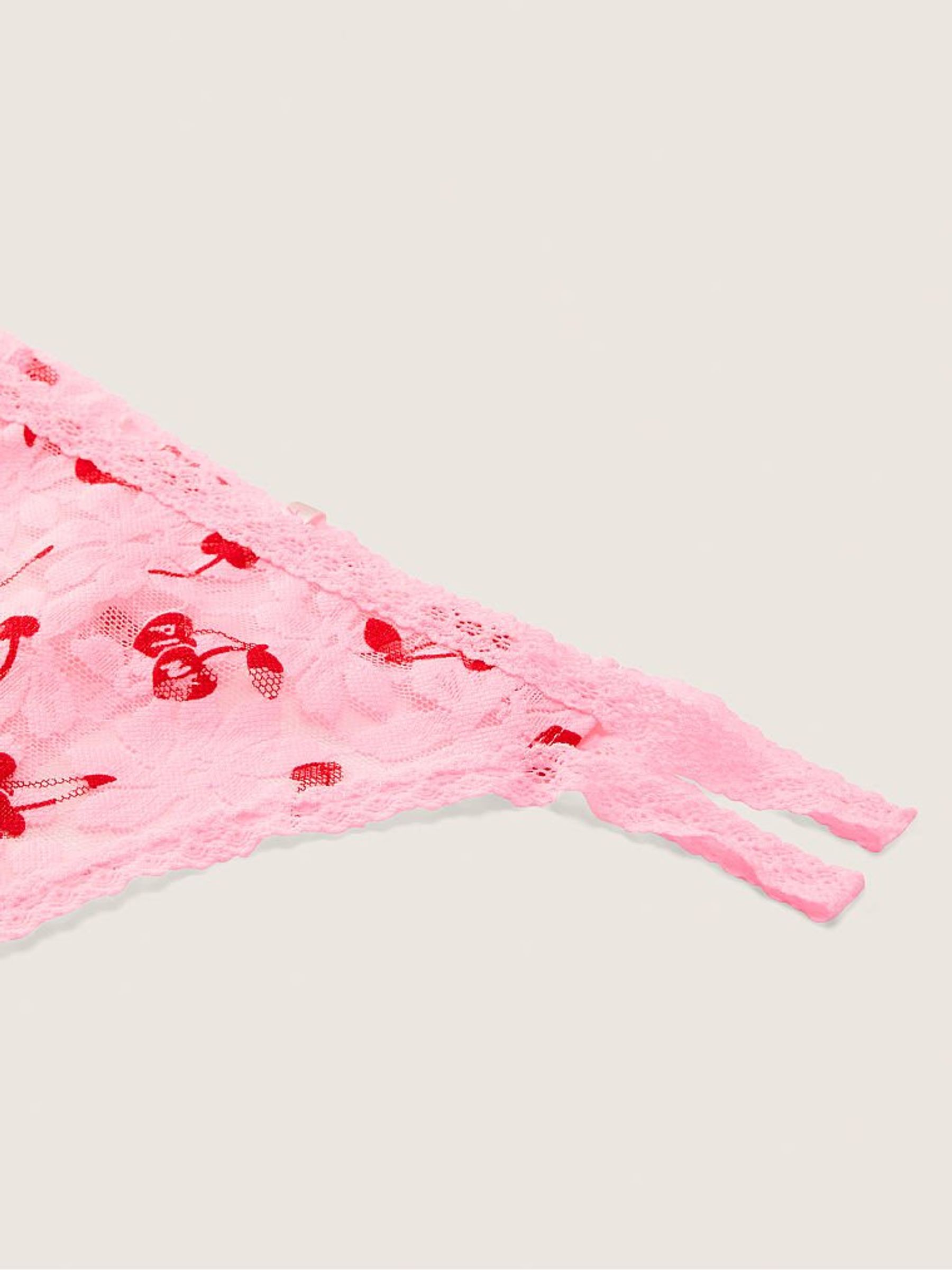 Pink Lace Strappy Thong - Image 2 of 2 Pink Lace Strappy Thong - Image 2 of 2