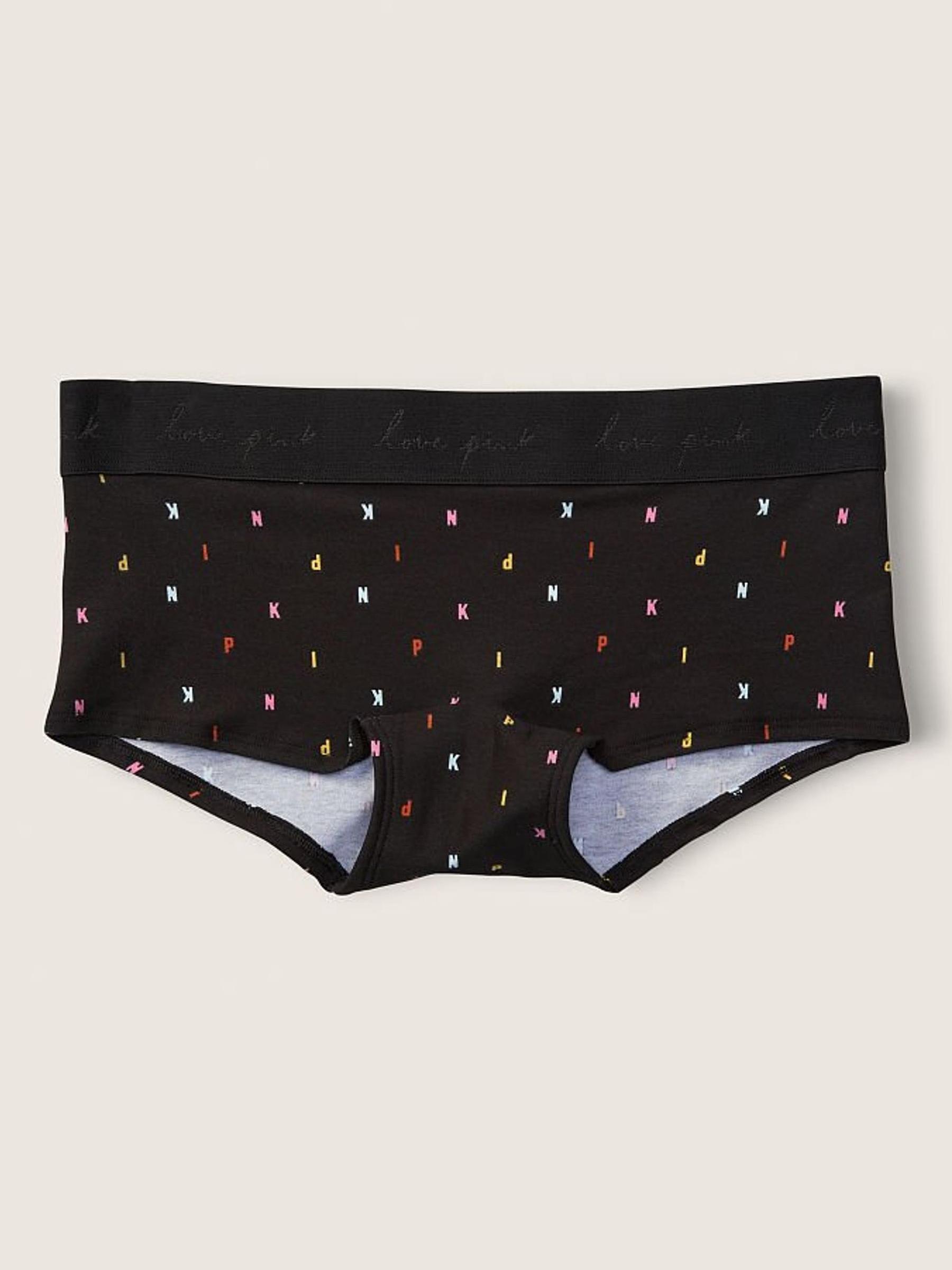 Pure Black Mini Logo Cotton Logo Short Knicker - Image 1 of 2