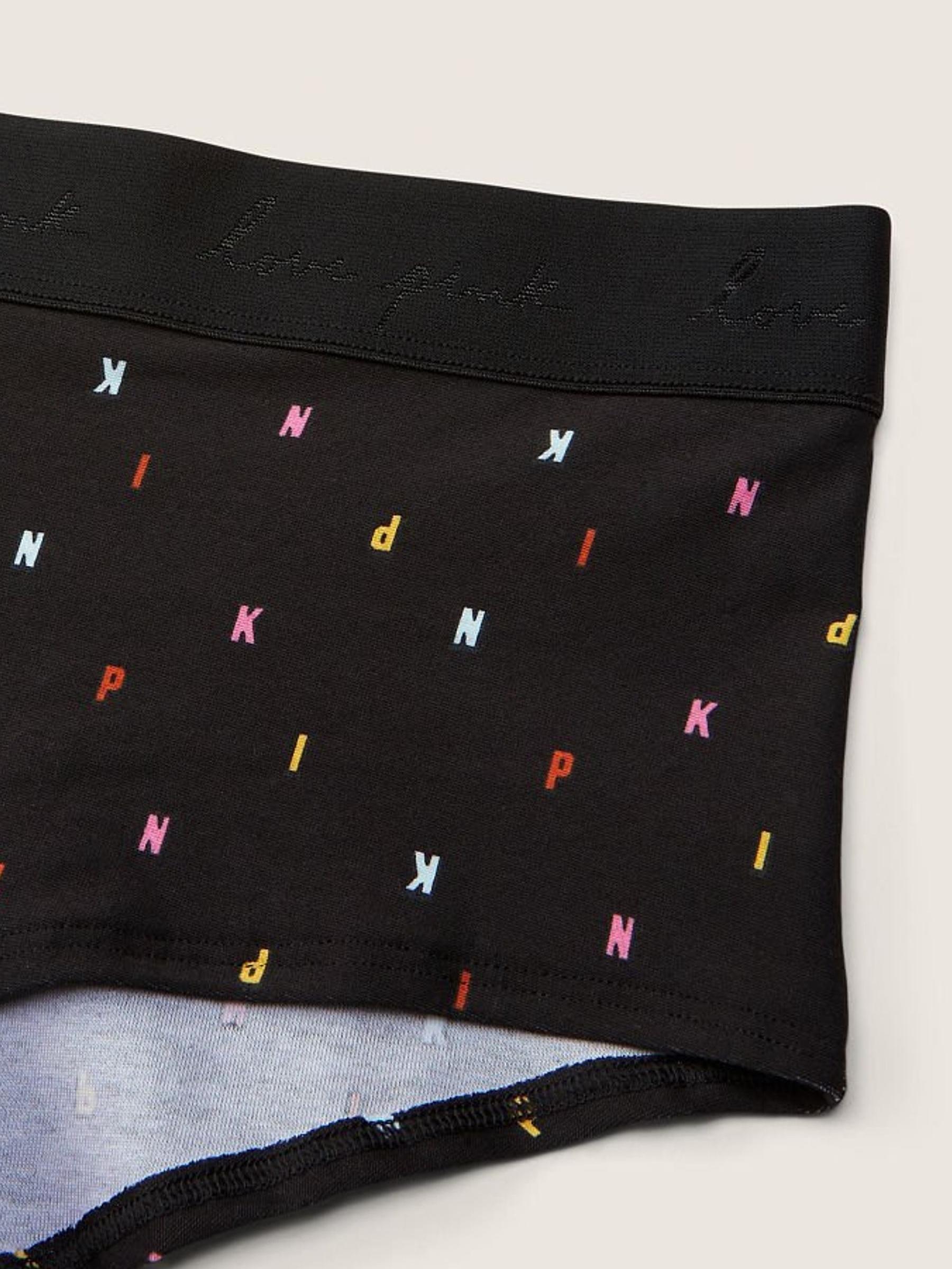 Pure Black Mini Logo Cotton Logo Short Knicker - Image 2 of 2