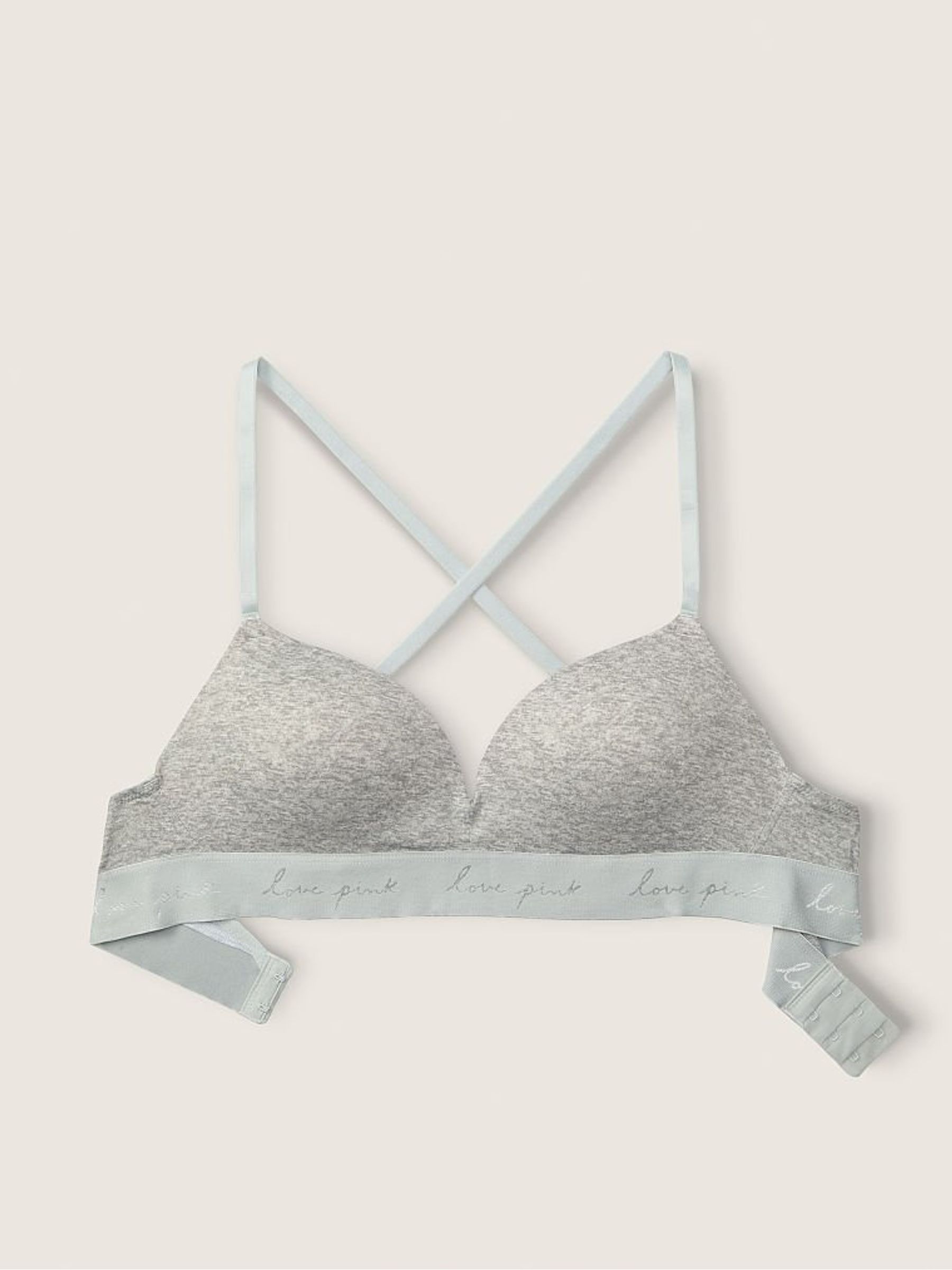 Heather Charcoal Grey Non Wired Push Up Smooth T-Shirt Bra - Image 4 of 5