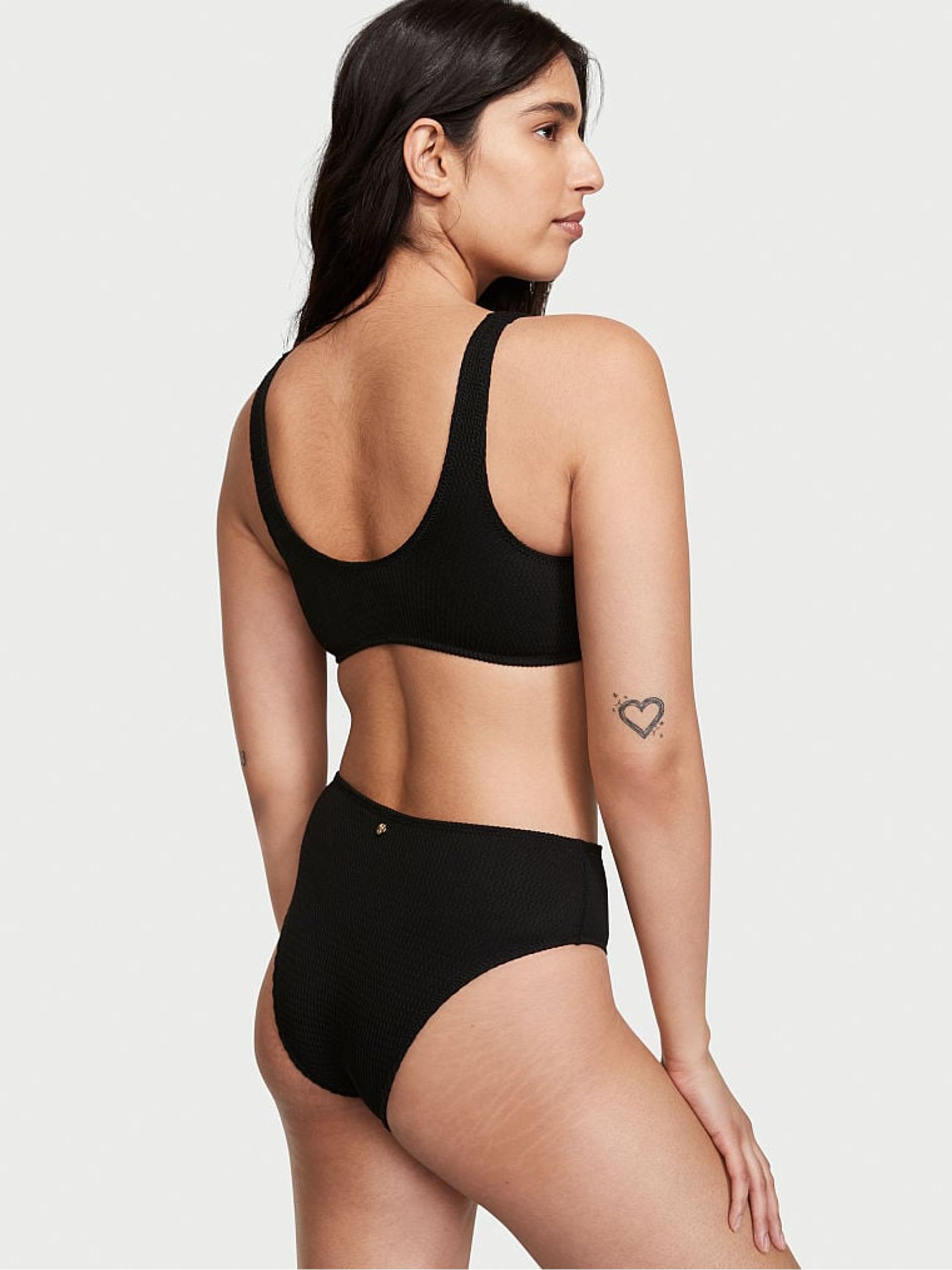 Black High Waist Bikini Bottom - Image 2 of 4
