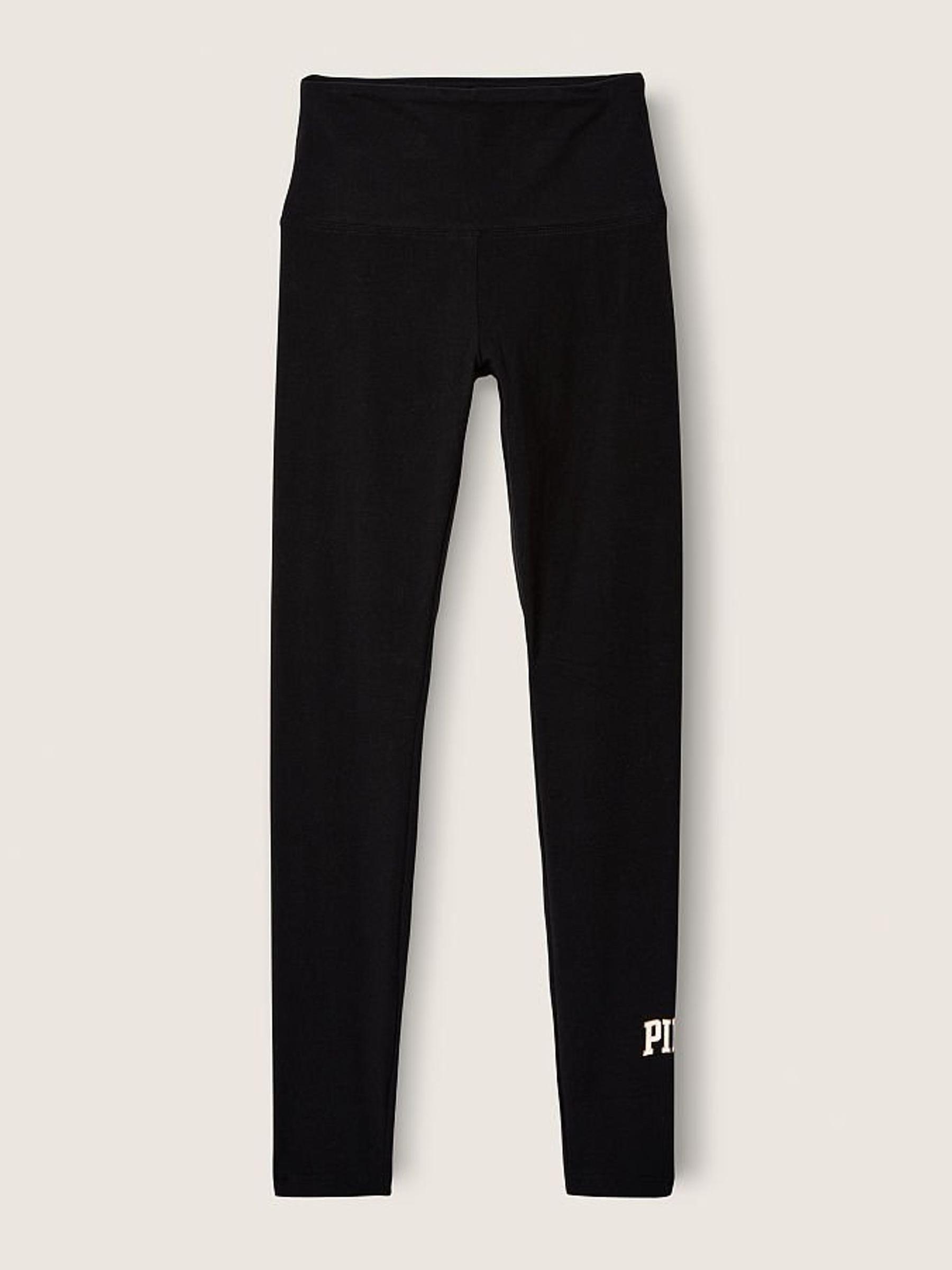 Black Cotton High Waist Full Length Legging - Image 3 of 4