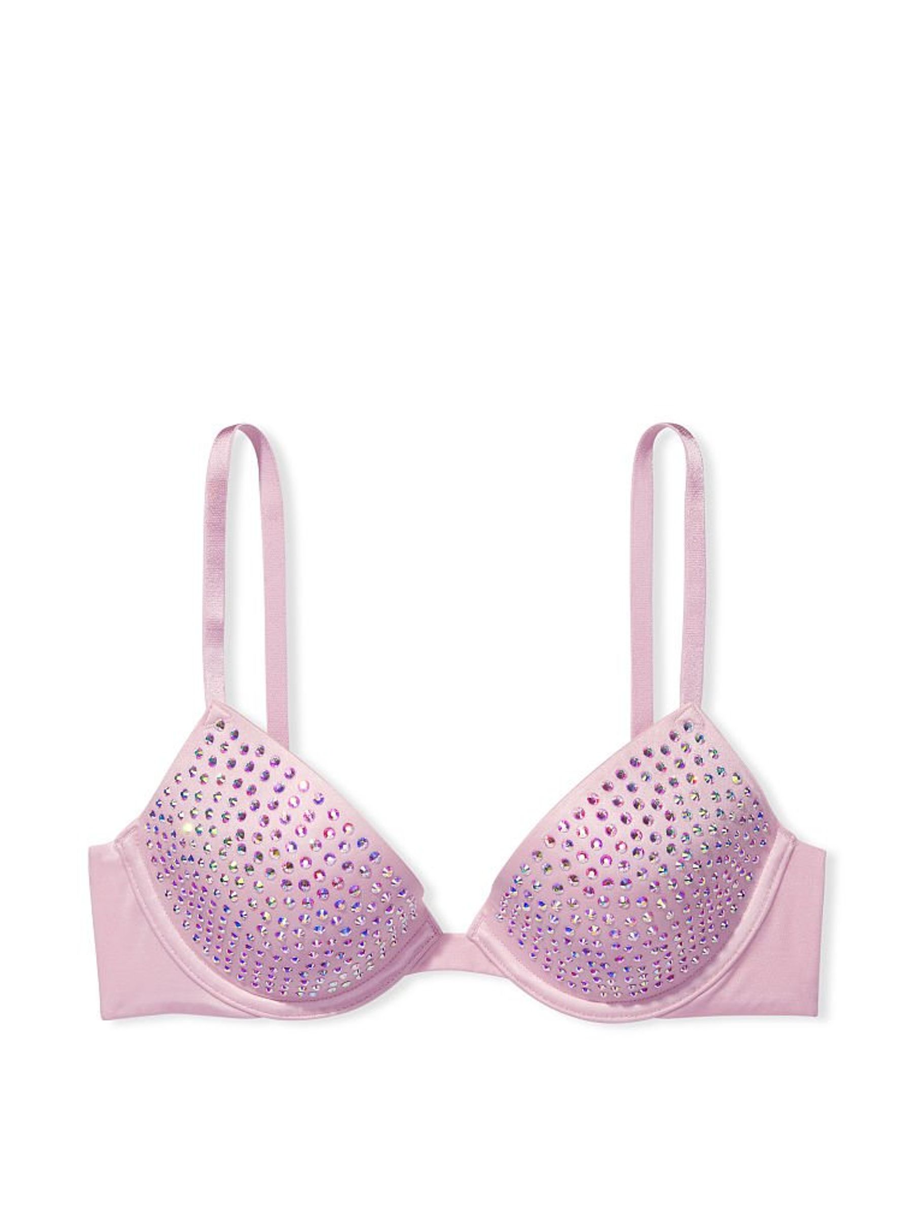 Lusty Lilac Purple Lightly Lined Embellished Demi Bra - Image 3 of 3