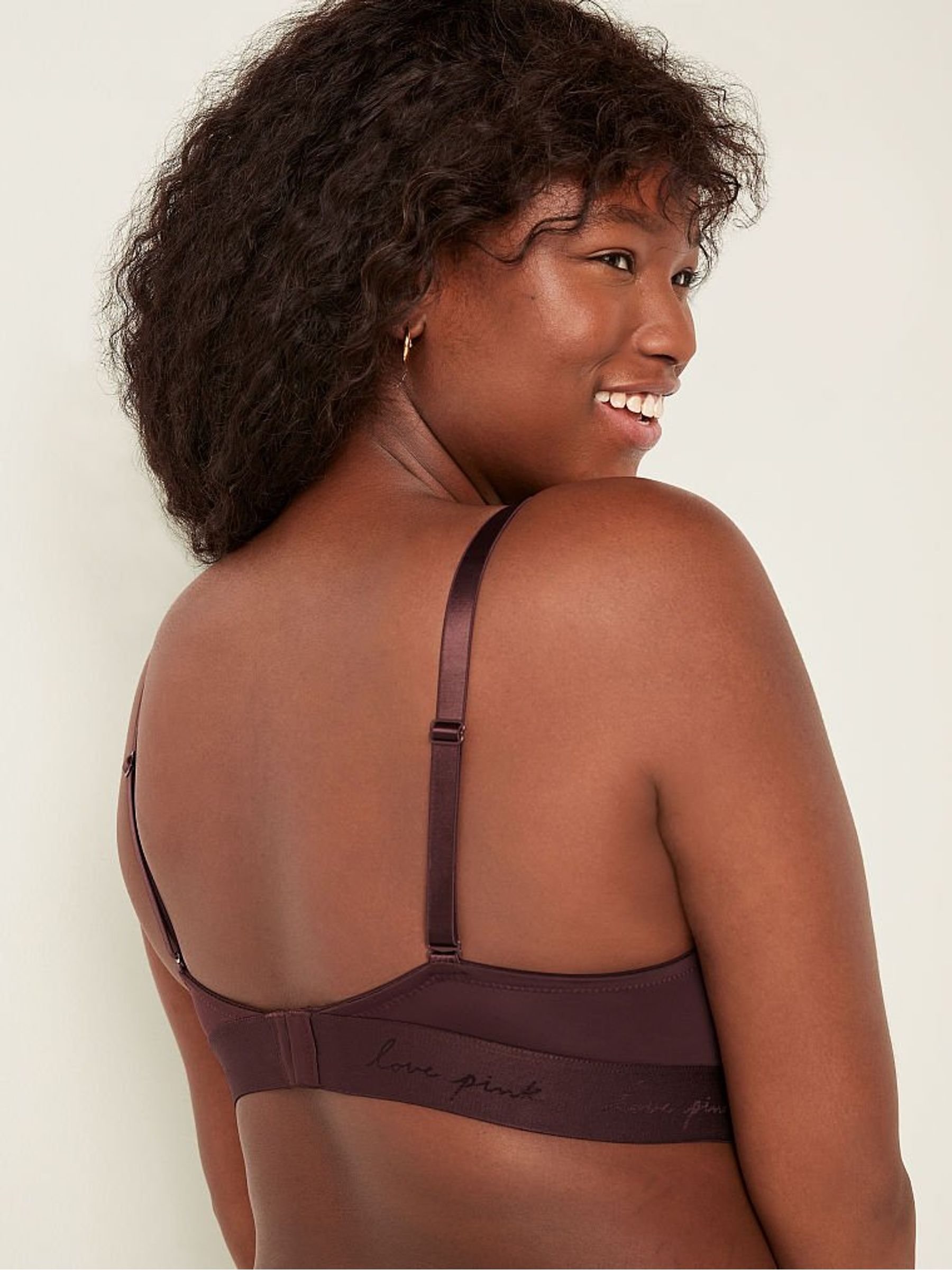 Brown Burnt Umber Smooth Non Wired Push Up T-Shirt Bra - Image 2 of 6