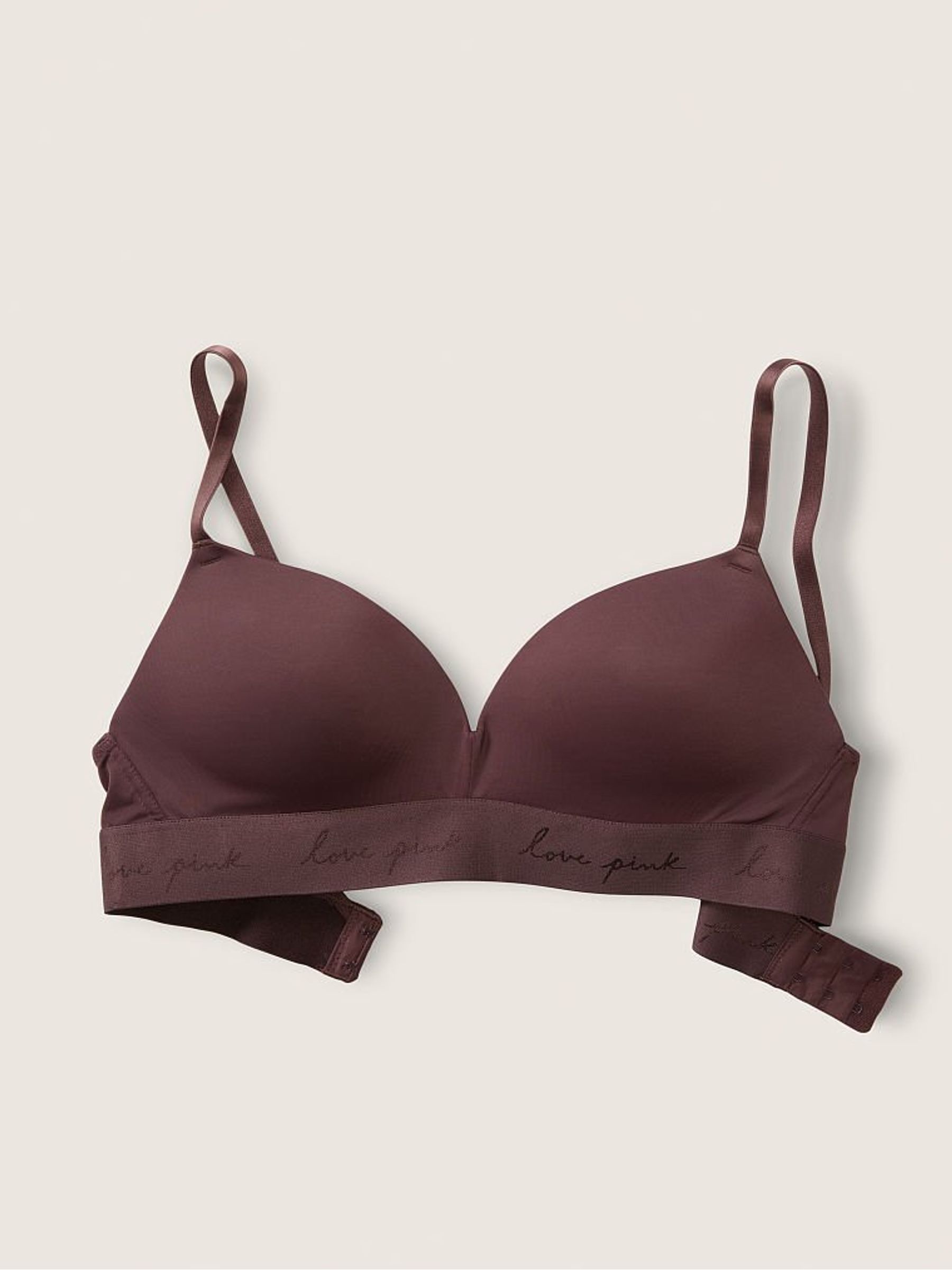 Brown Burnt Umber Smooth Non Wired Push Up T-Shirt Bra - Image 4 of 6