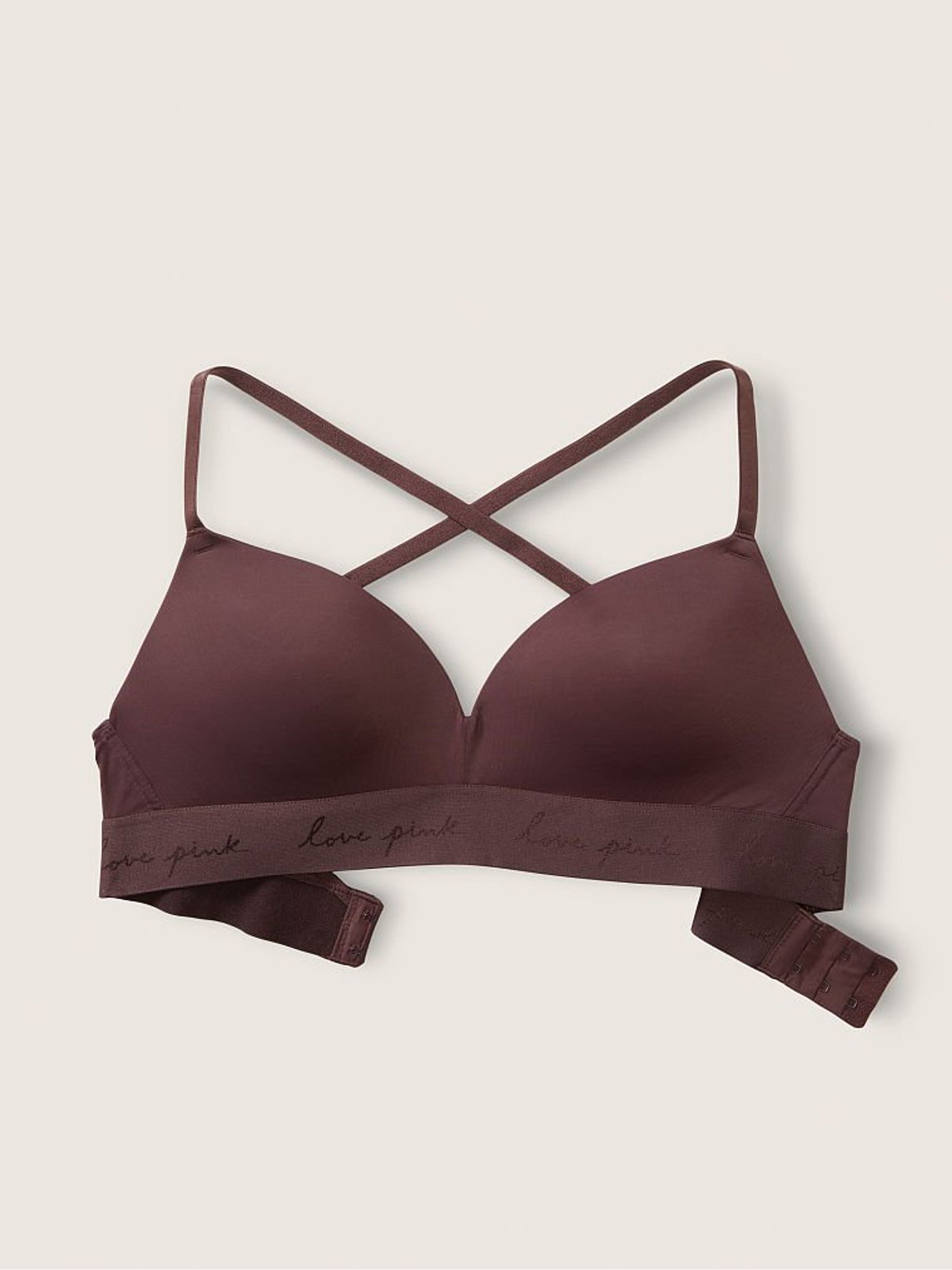 Brown Burnt Umber Smooth Non Wired Push Up T-Shirt Bra - Image 5 of 6