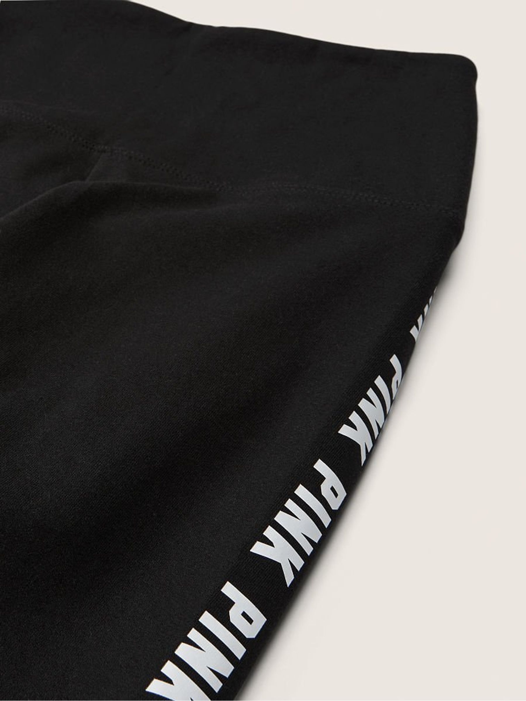 Pure Black With White Ticking Cotton High Waist " Bike Short - Image 4 of 4 Pure Black With White Ticking Cotton High Waist " Bike Short - Image 4 of 4