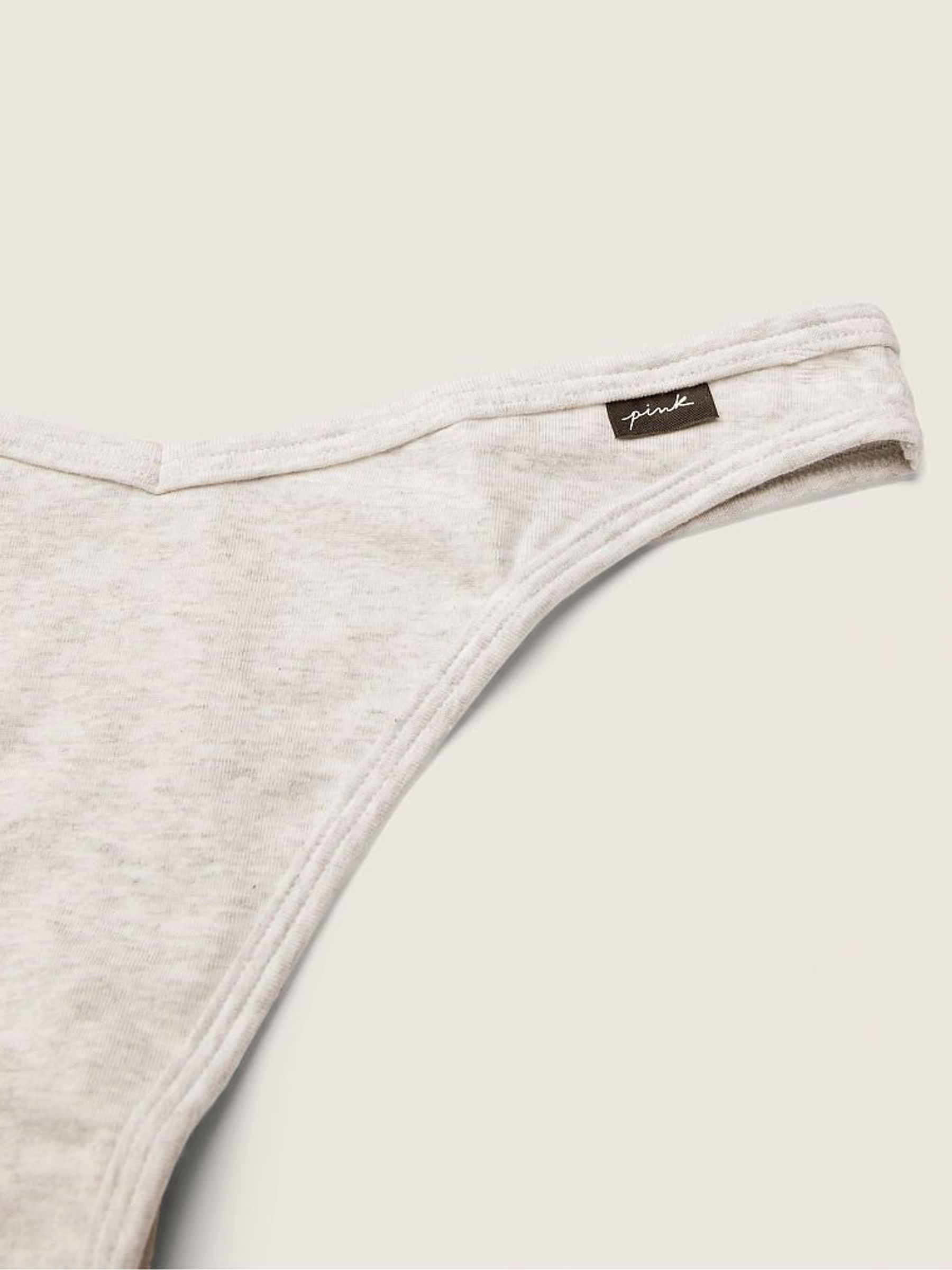 Heather Stone Grey Thong Cotton Knickers - Image 2 of 2