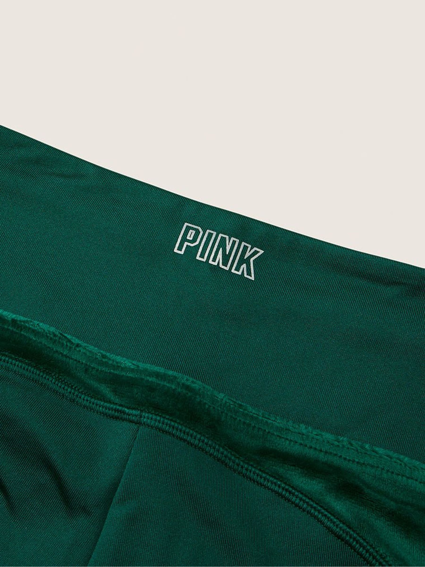 Dark Garden With Velour Piecing Varsity High Waist Full Length Winter Legging - Image 2 of 2