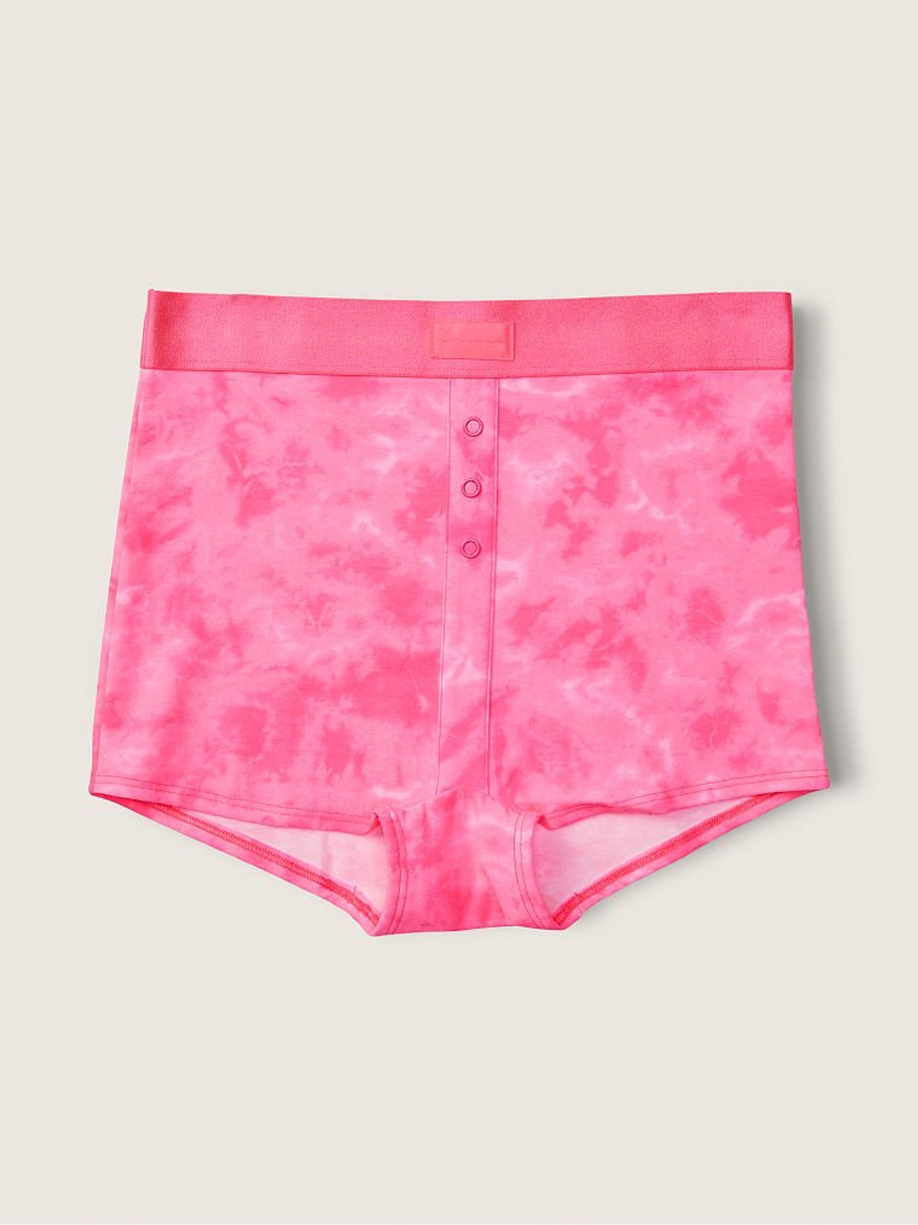 Tie Dye Daisy Pink Cotton High Waist Short Knicker - Image 1 of 2