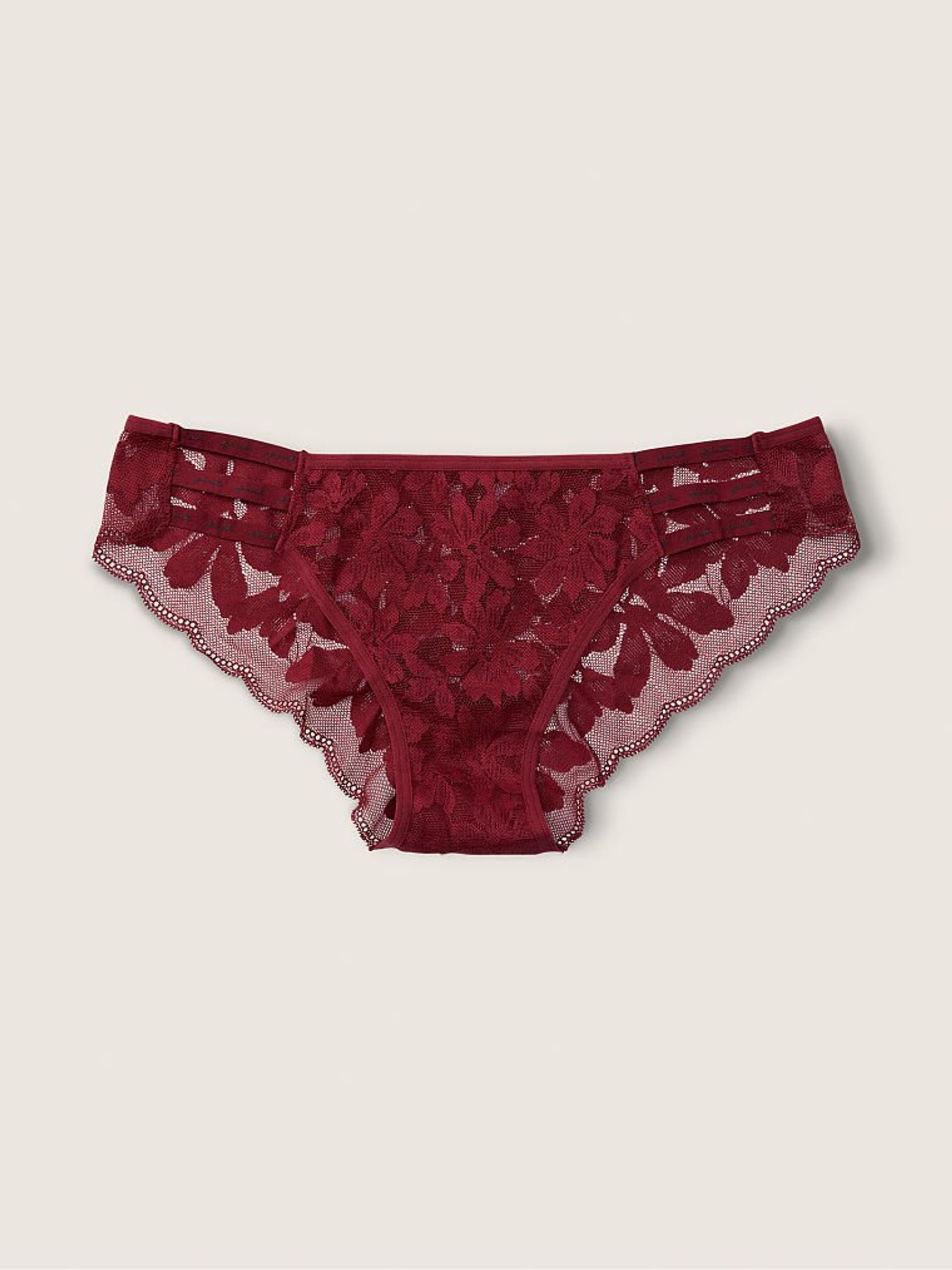 Desire Red Strappy Logo Knickers - Image 1 of 2