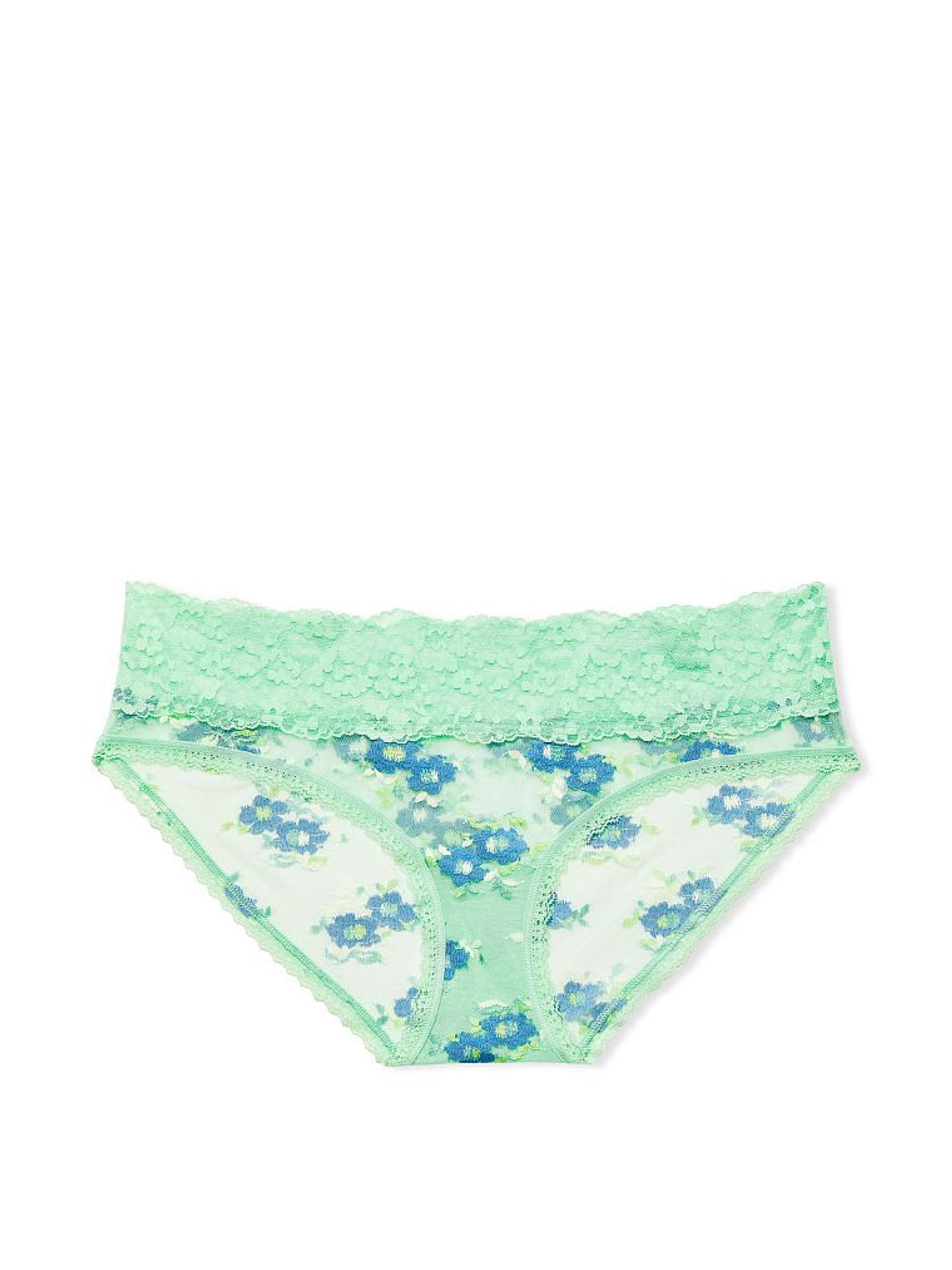 Icy Mint Green Lace Hipster Knickers - Image 3 of 4