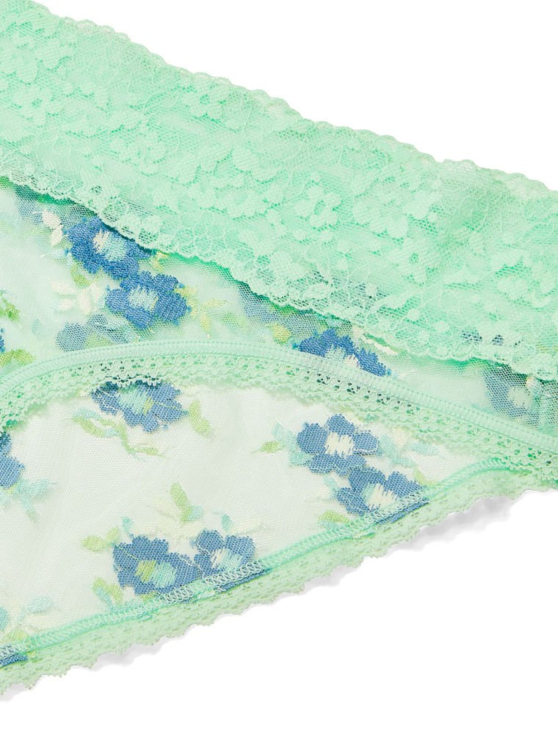 Icy Mint Green Lace Hipster Knickers - Image 4 of 4